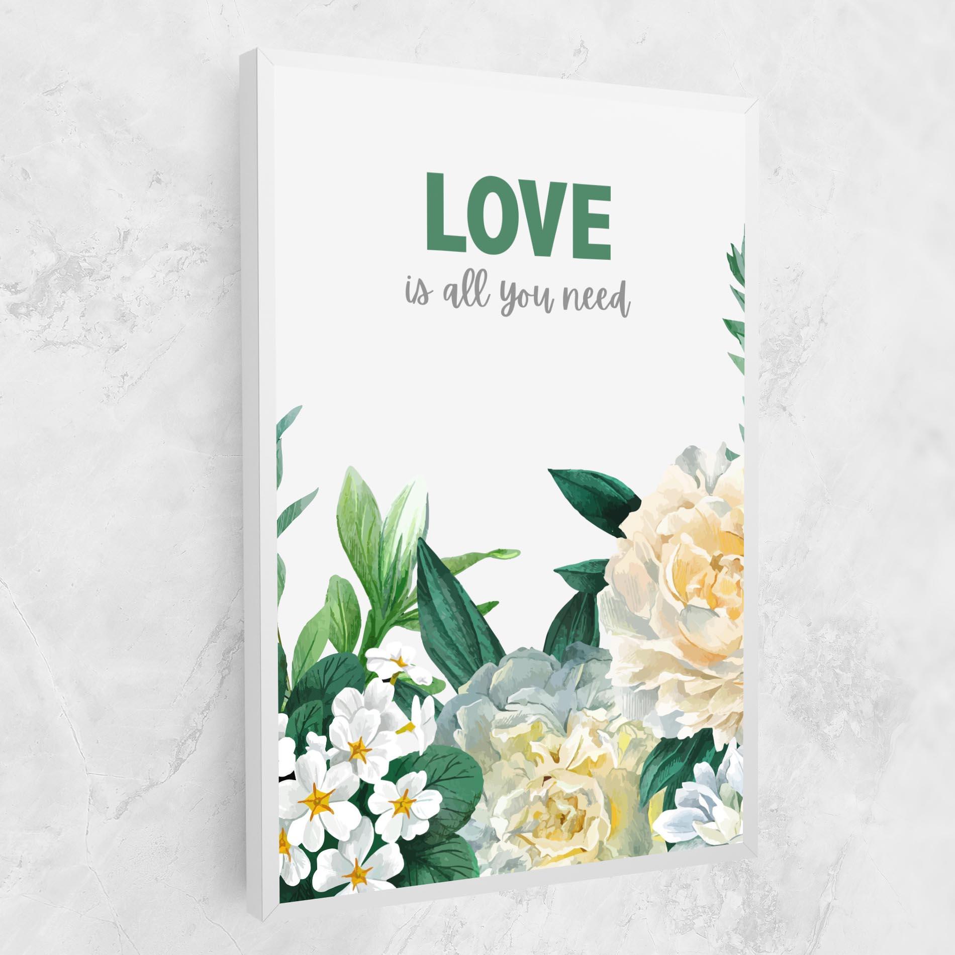 Tablou Canvas Green Rose Love mockup 1