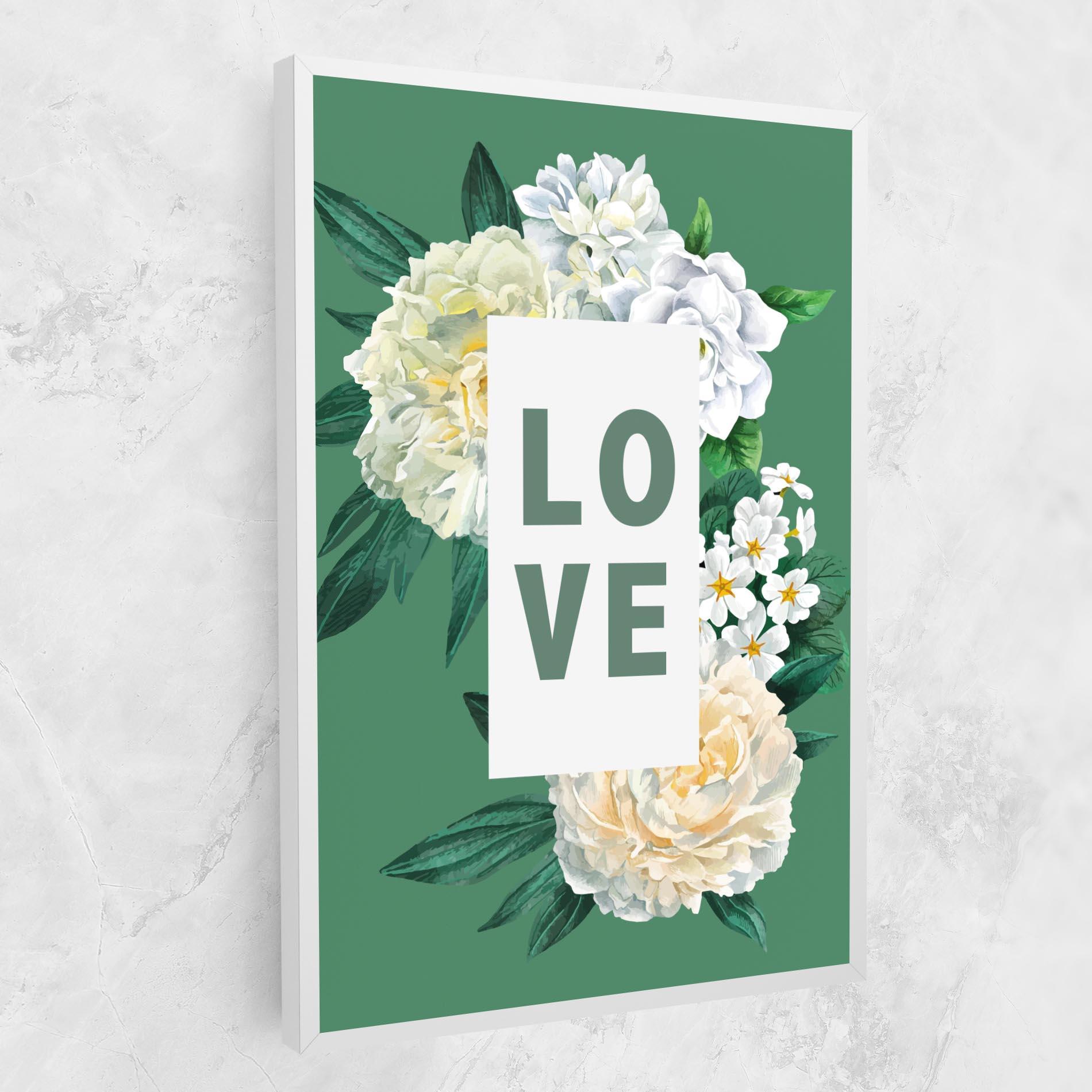 Tablou Canvas Love Green Rose mockup 1