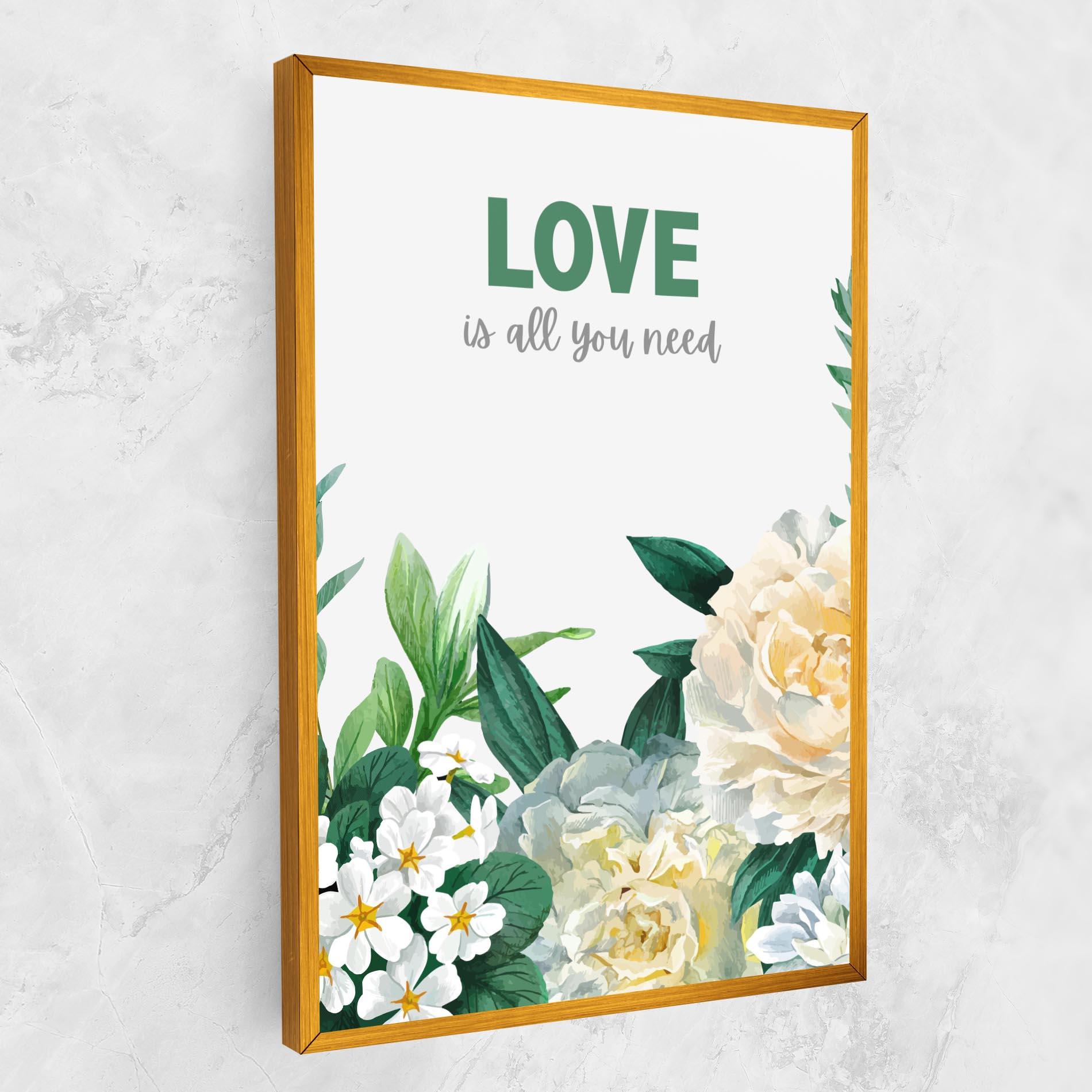 Tablou Canvas Green Rose Love mockup 1