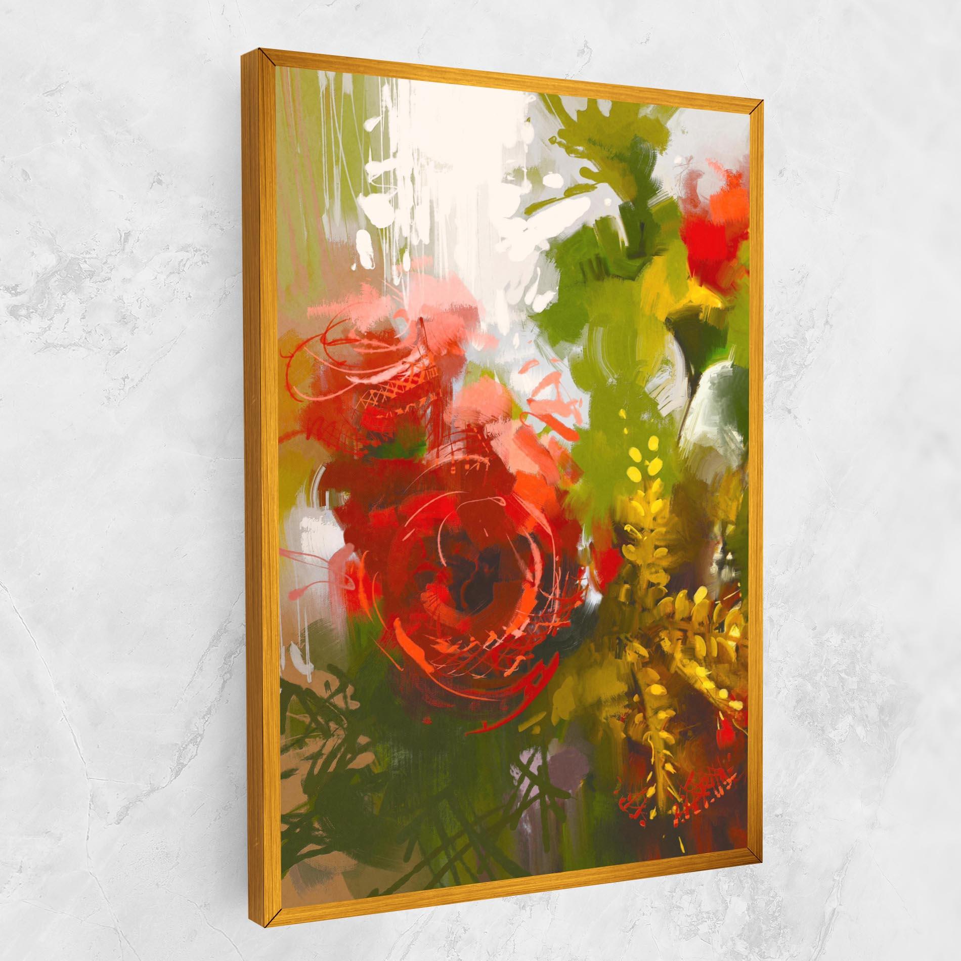 Tablou Canvas Red Rose Painting mockup 1