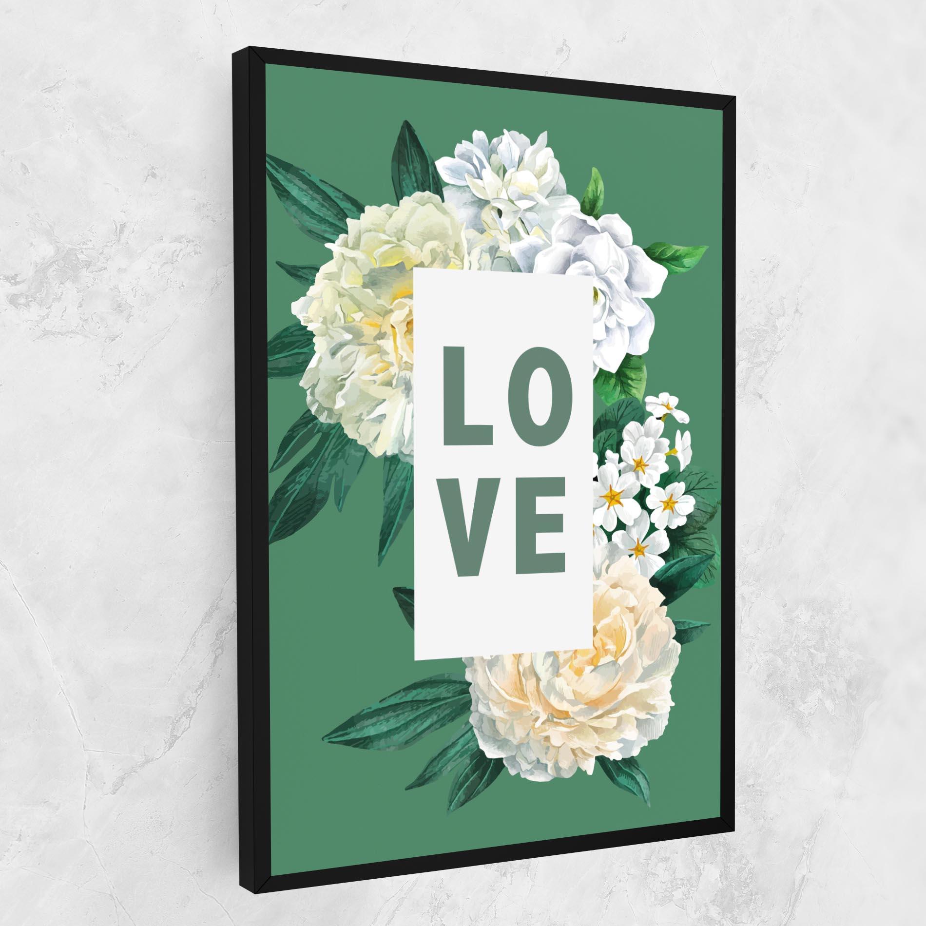 Tablou Canvas Love Green Rose mockup 1