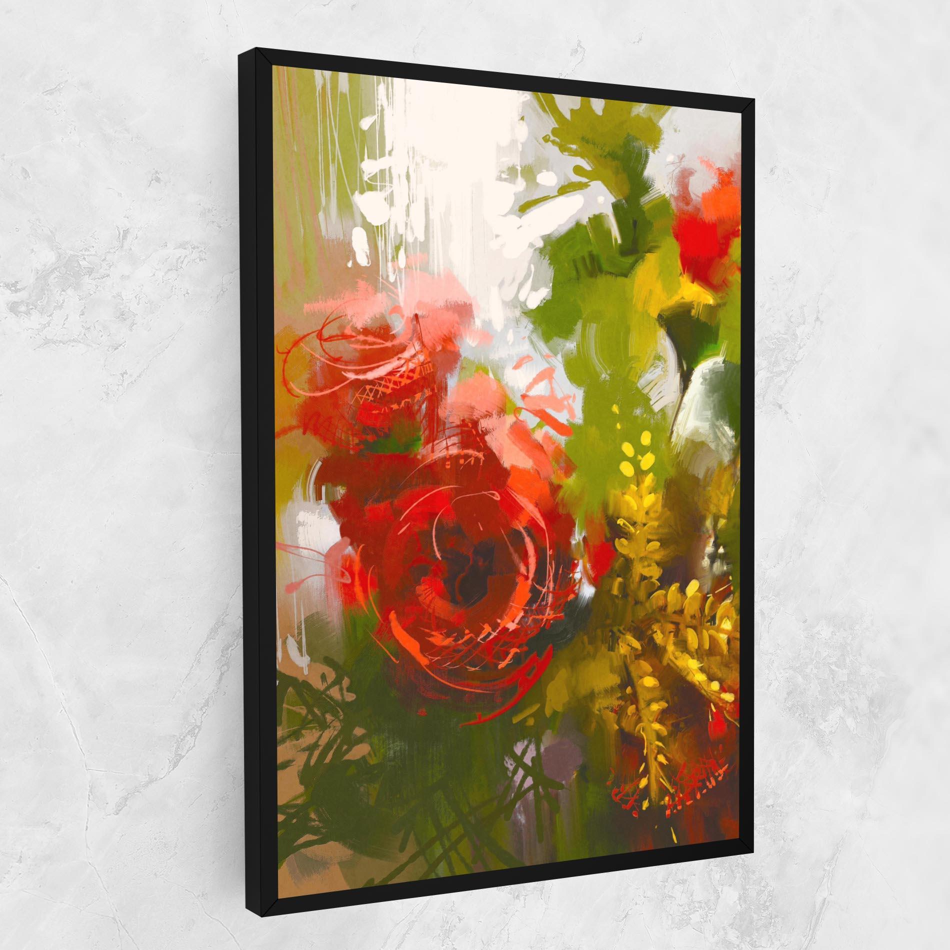 Tablou Canvas Red Rose Painting mockup 1