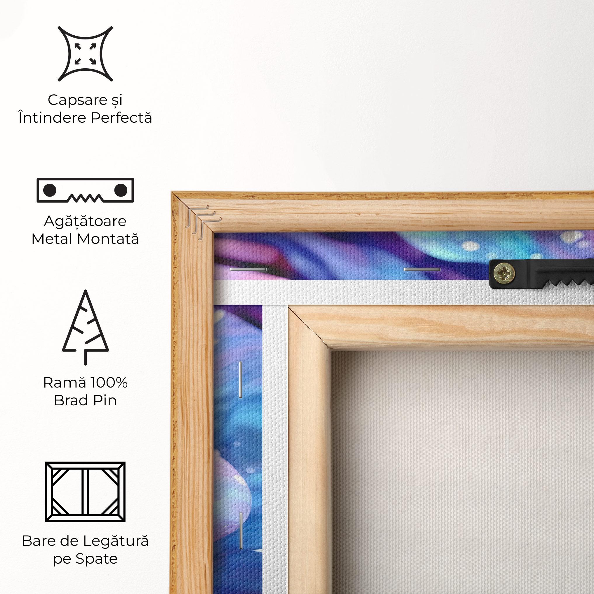 Tablou Canvas Beautiful Blue Pink Rose mockup 5