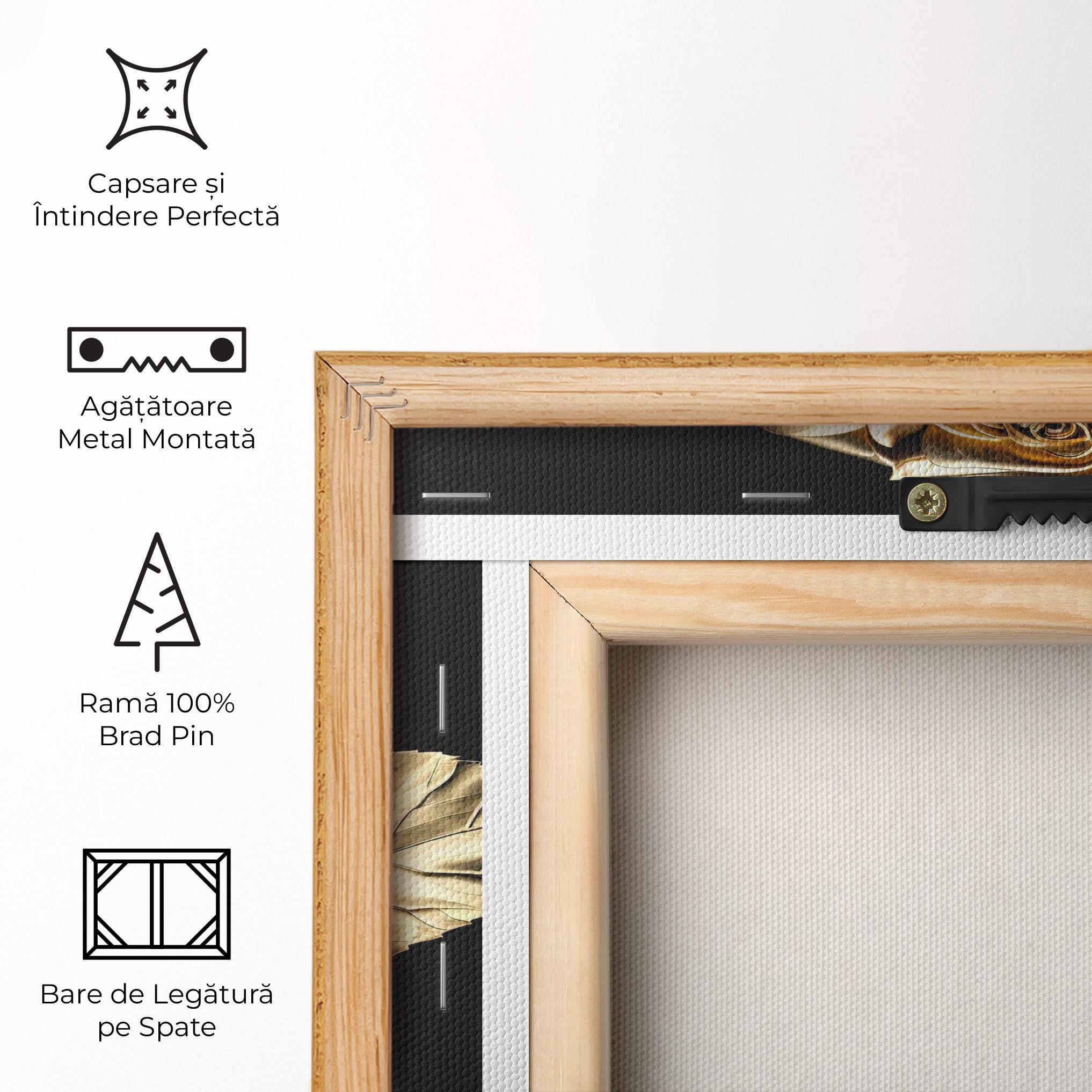 Tablou Canvas Beautiful Golden Rose mockup 5