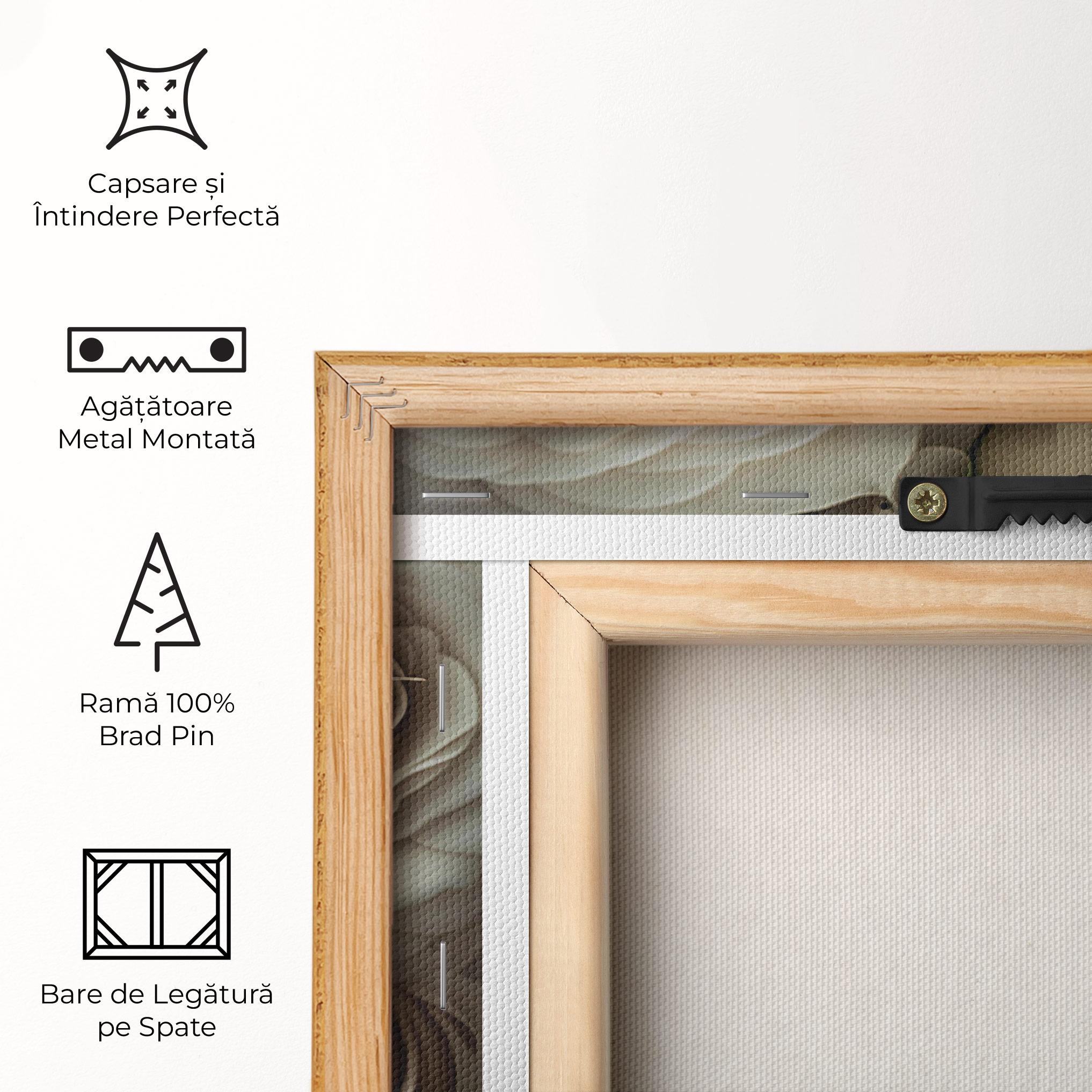 Tablou Canvas Cream Roses Close Up mockup 5