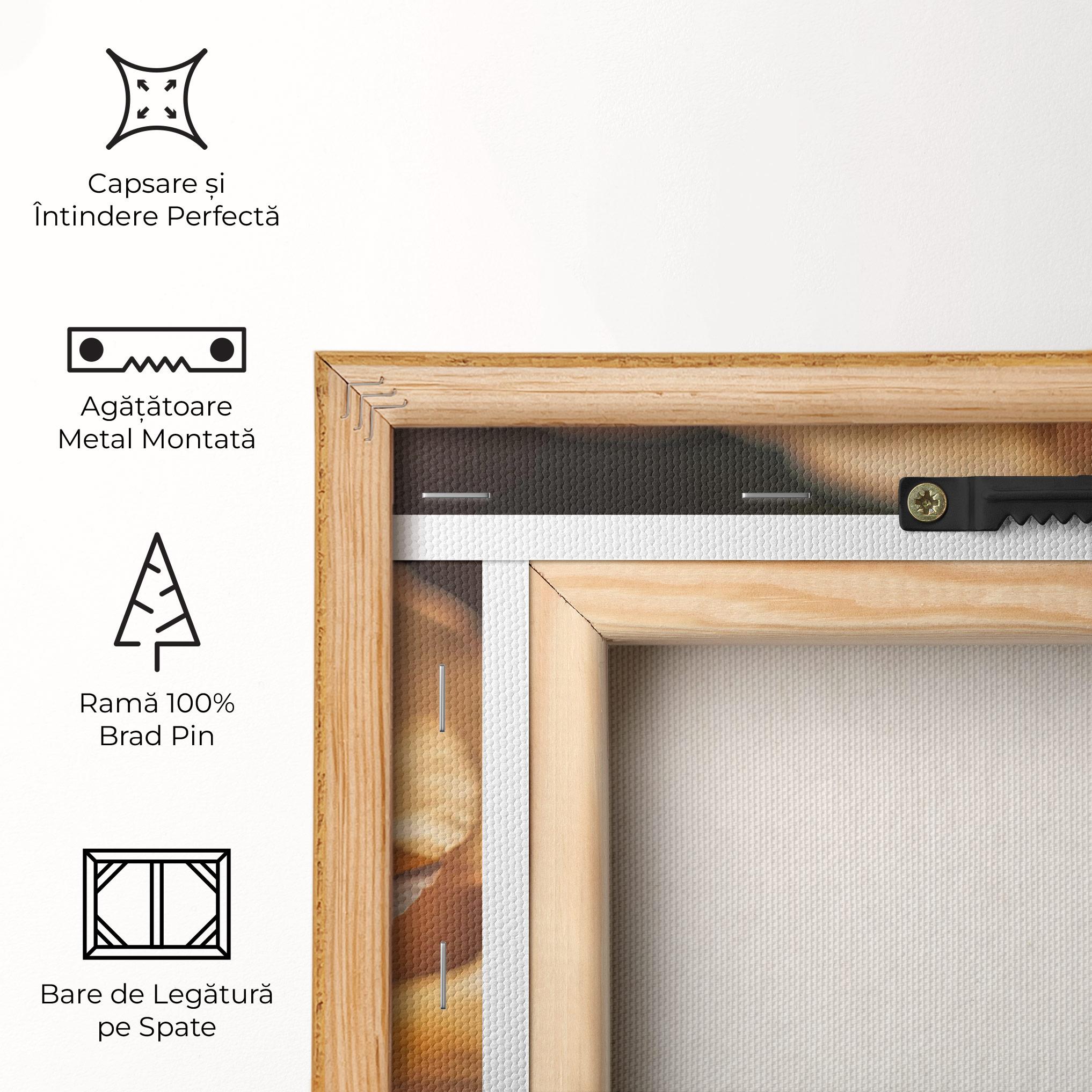 Tablou Canvas Light Orange Rose Close Up mockup 5