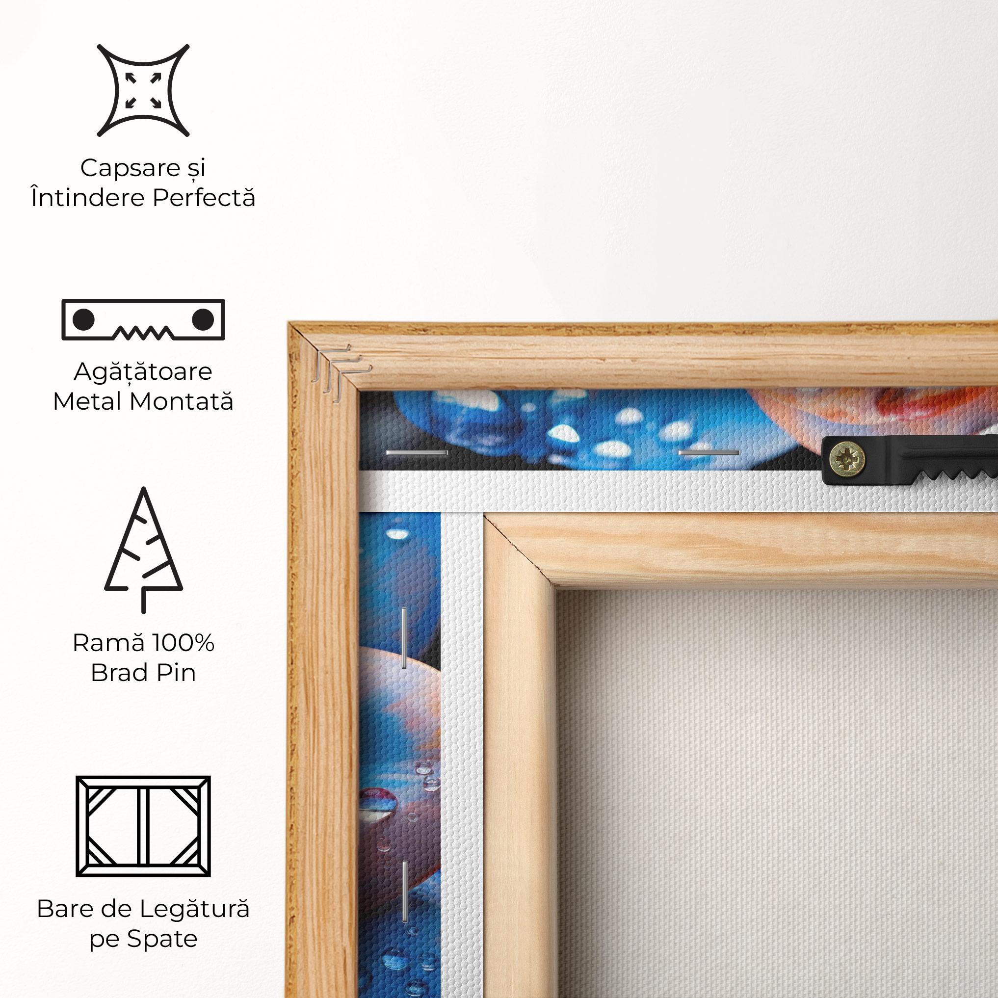 Tablou Canvas Orange Blue Rose mockup 5