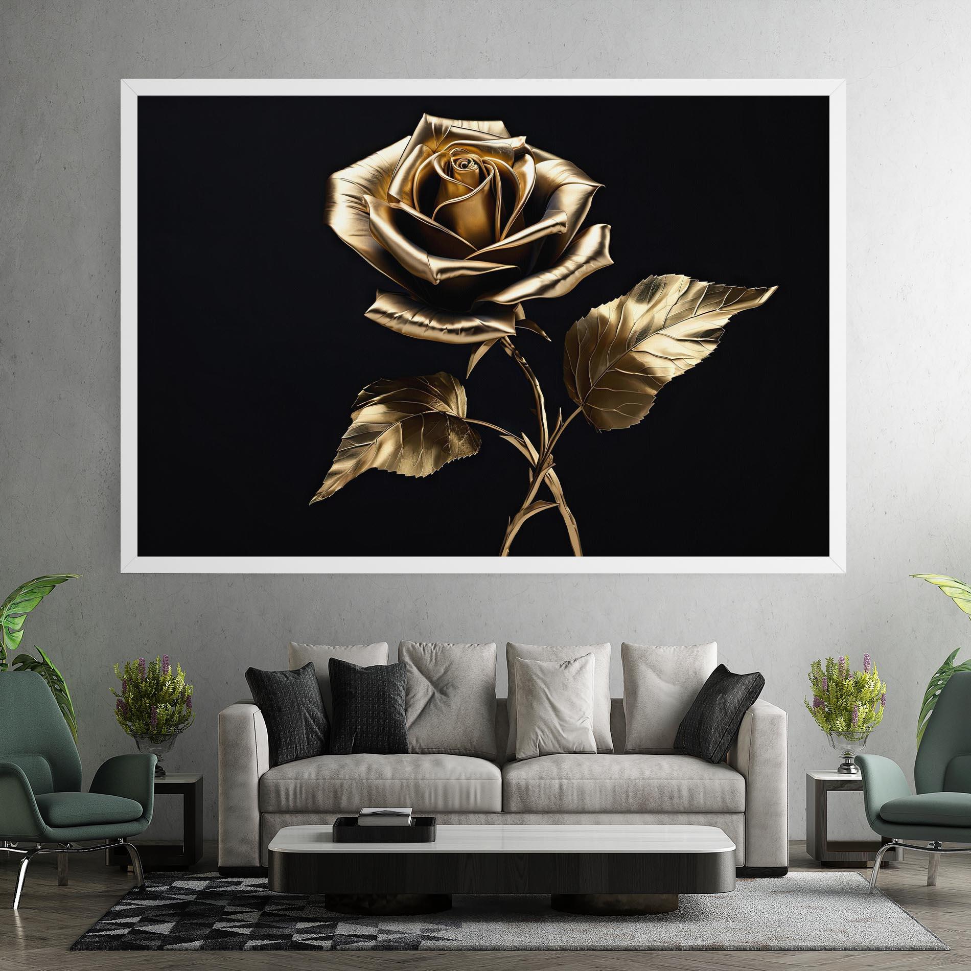 Tablou Canvas Beautiful Golden Rose mockup 7