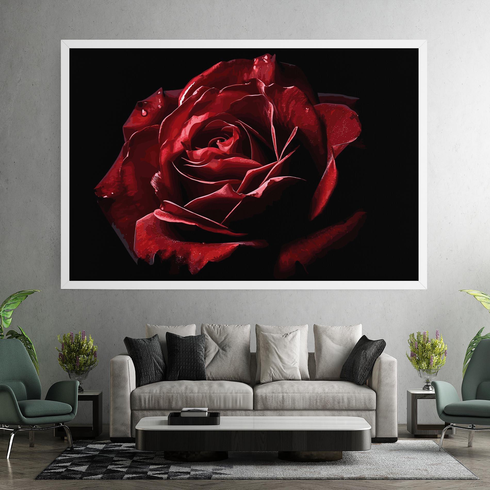 Tablou Canvas Big Red Rose mockup 7