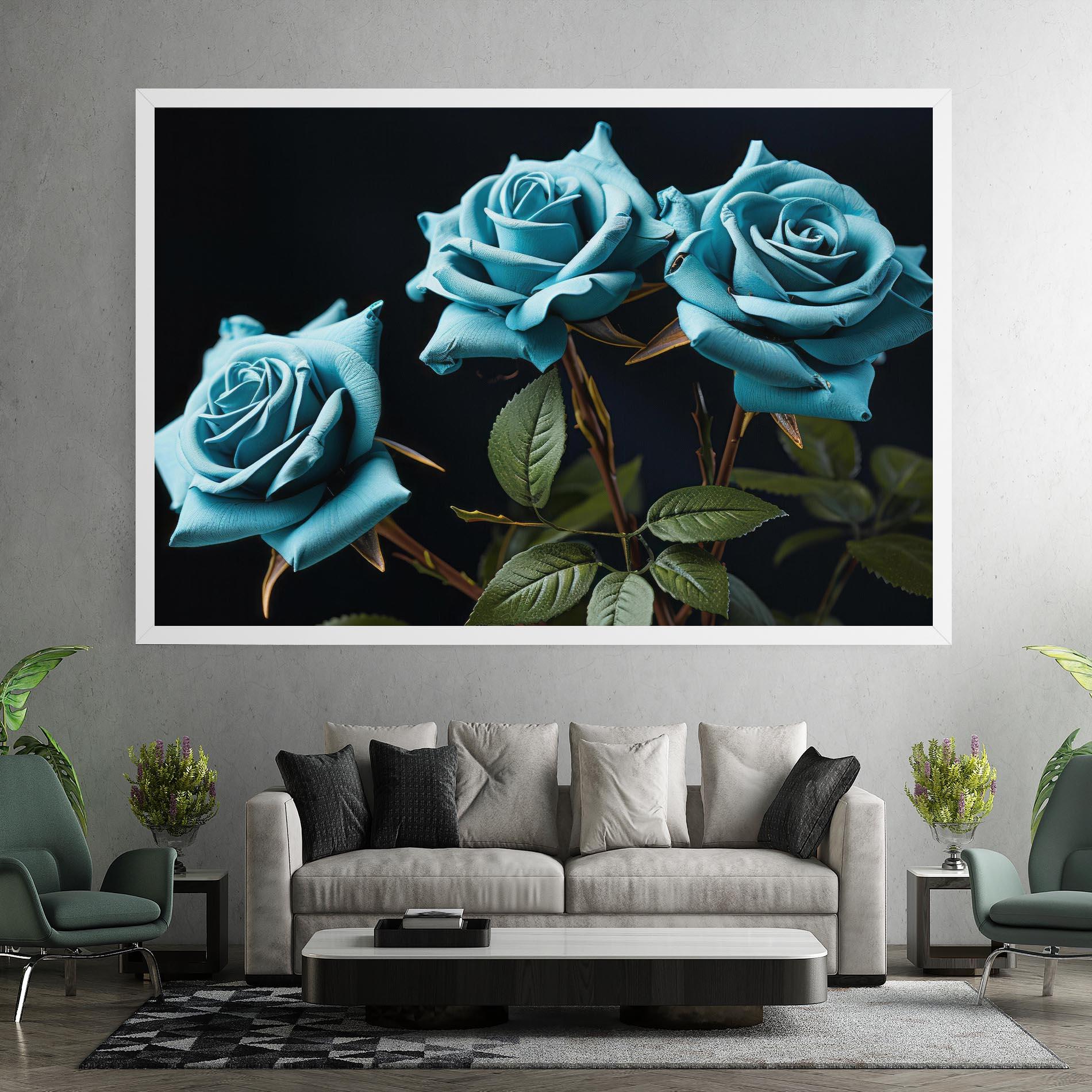 Tablou Canvas Blue Roses mockup 7