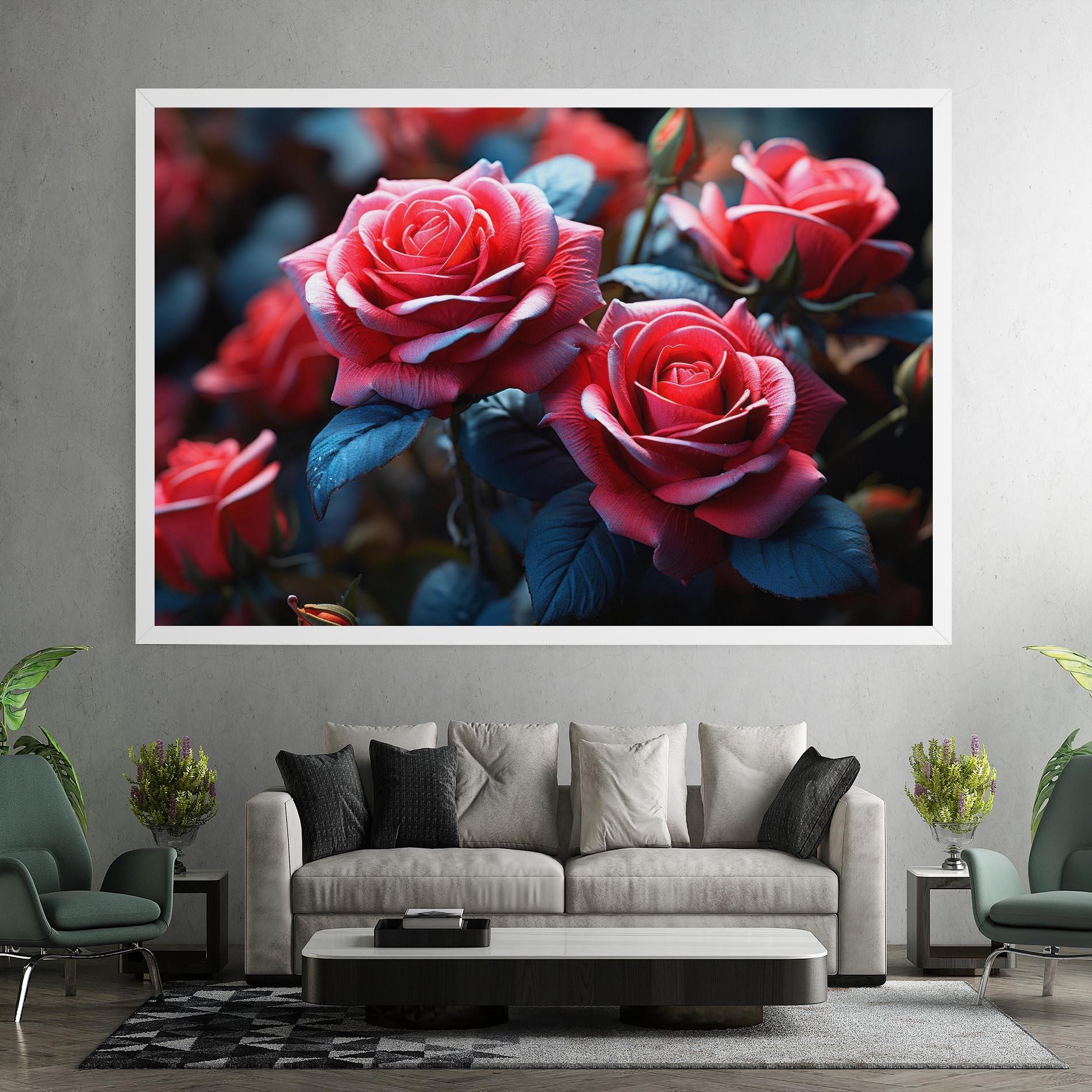Tablou Canvas Dark Pink Rose mockup 7