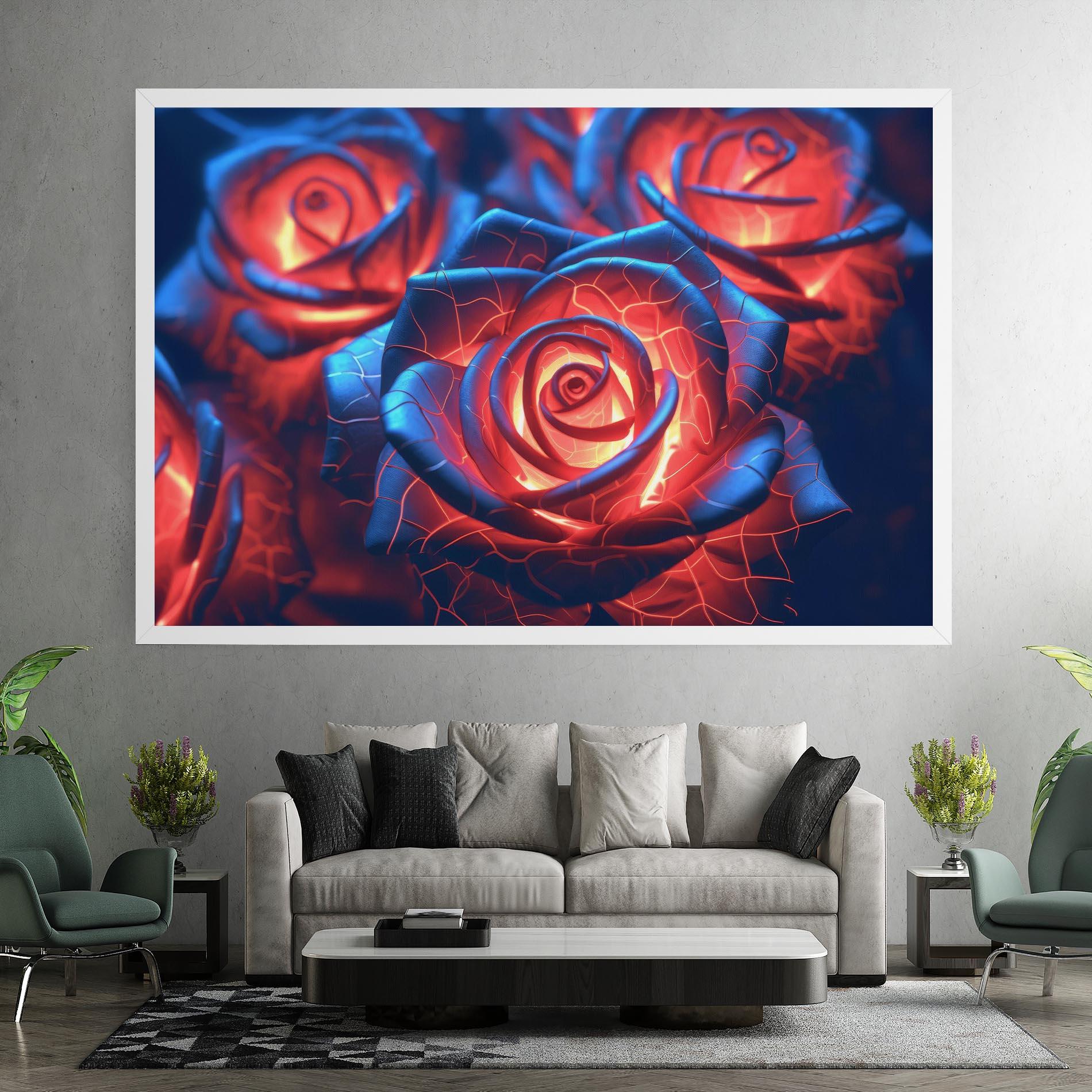 Tablou Canvas Glowing Roses mockup 7