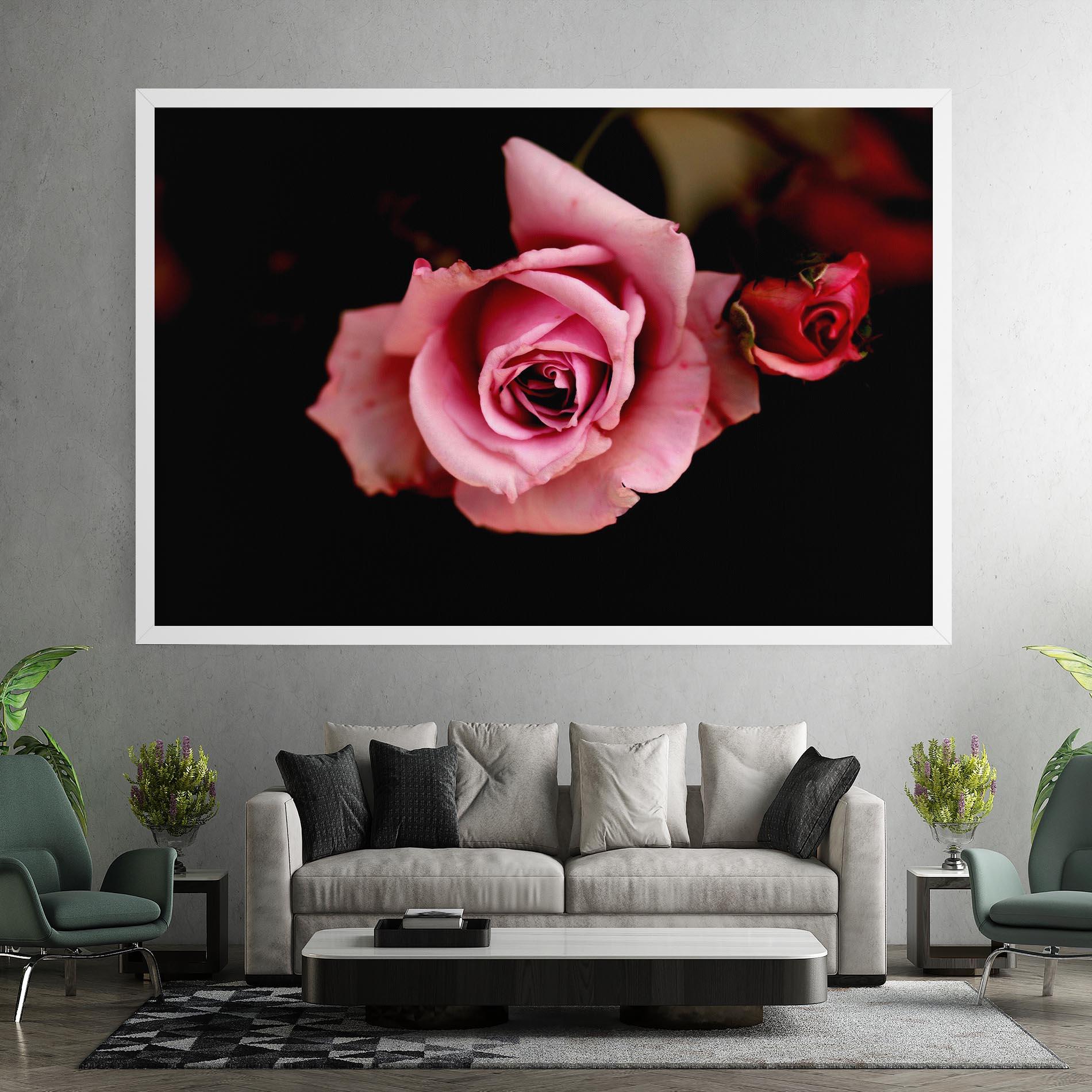 Tablou Canvas Opened Pink Rose mockup 7