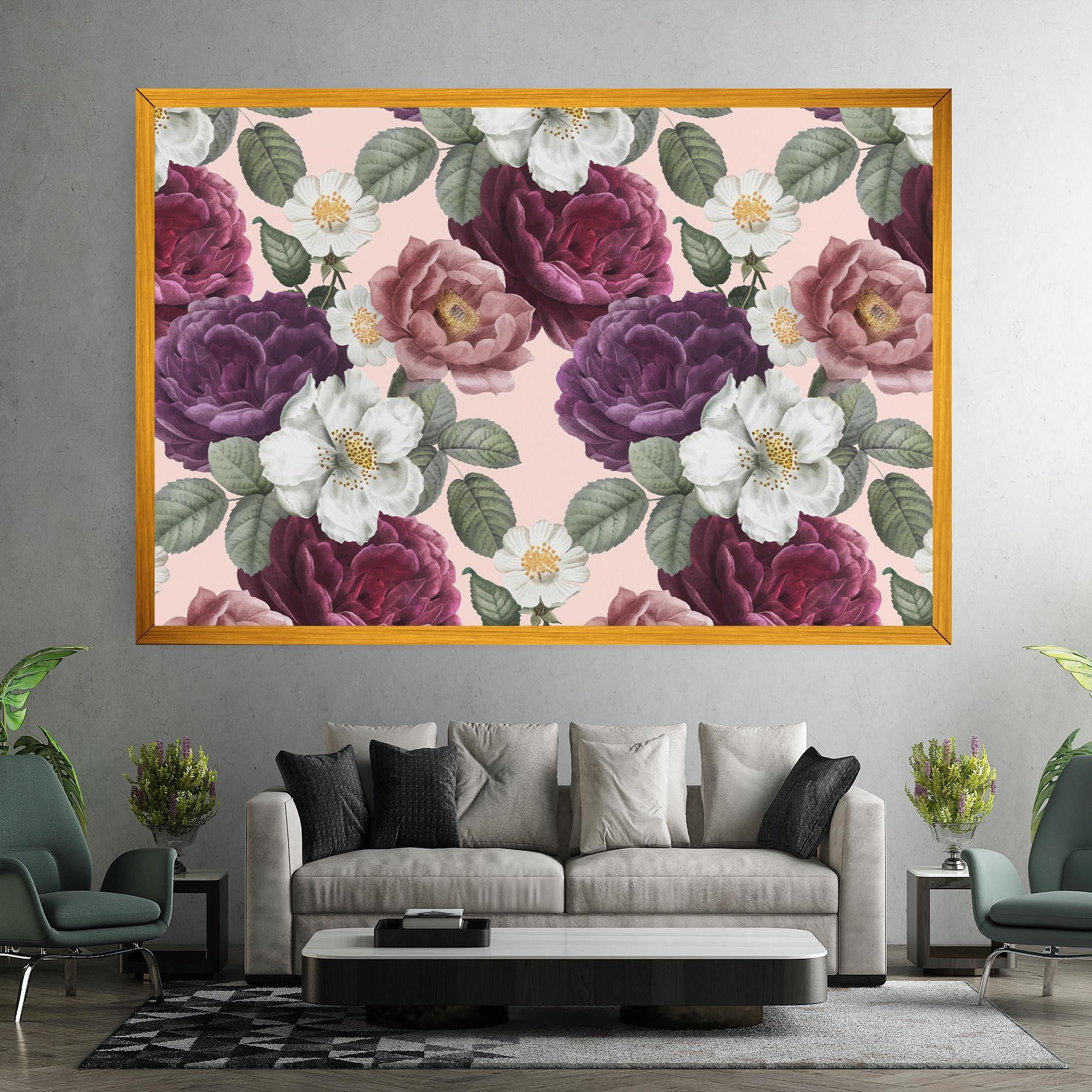 Tablou Canvas Amestec Flori mockup 7