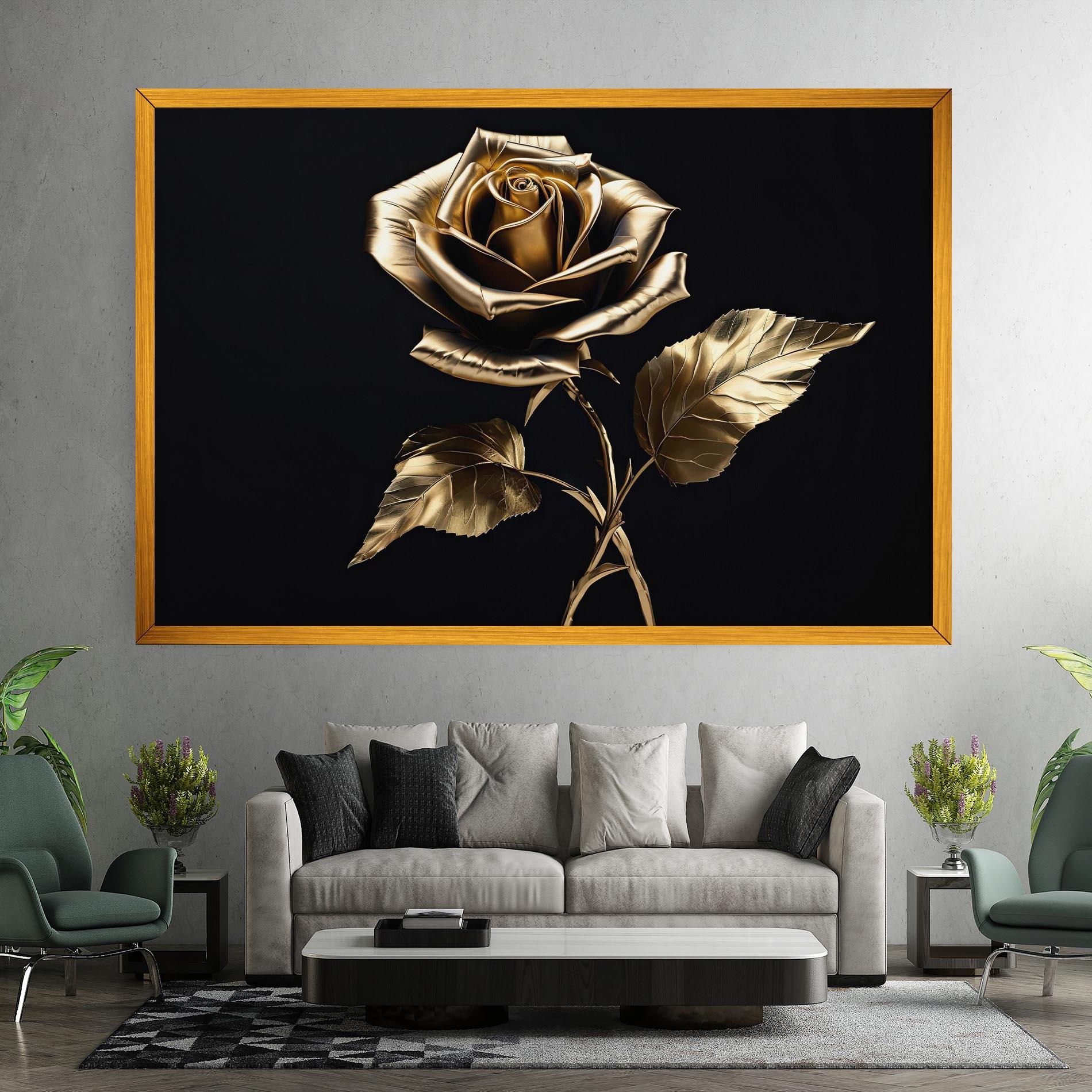 Tablou Canvas Beautiful Golden Rose mockup 7