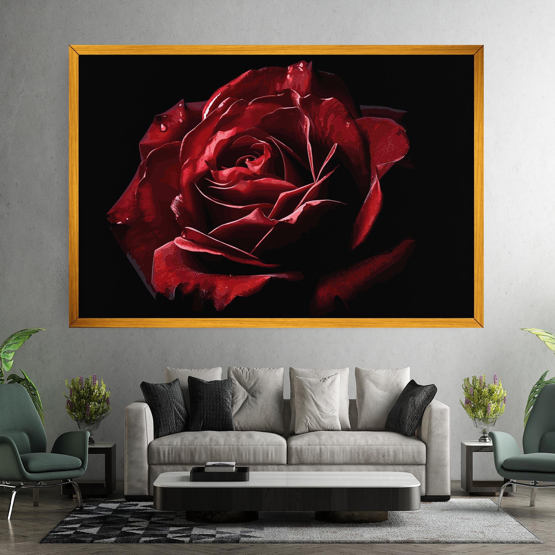 Tablou Canvas Big Red Rose mockup 7