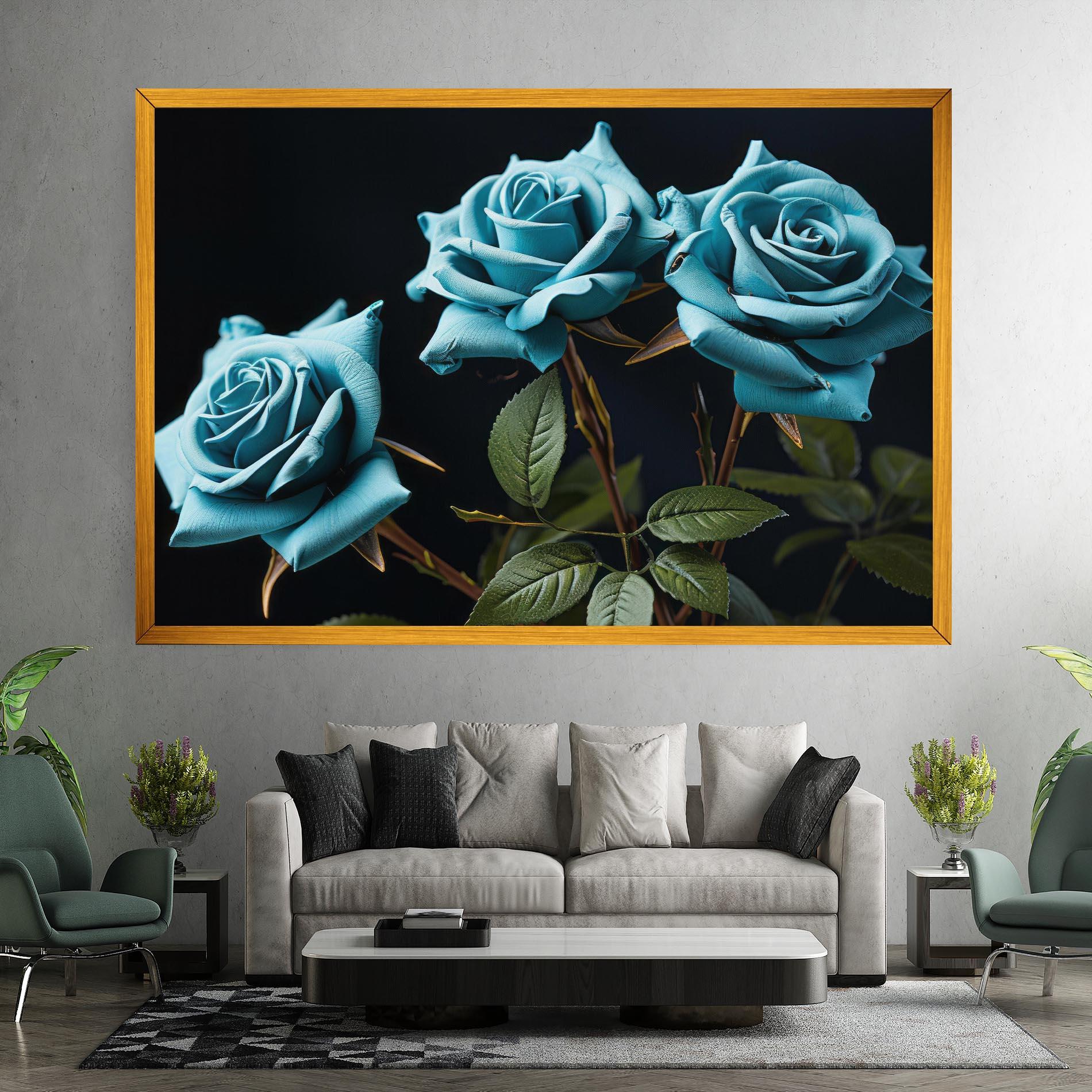 Tablou Canvas Blue Roses mockup 7