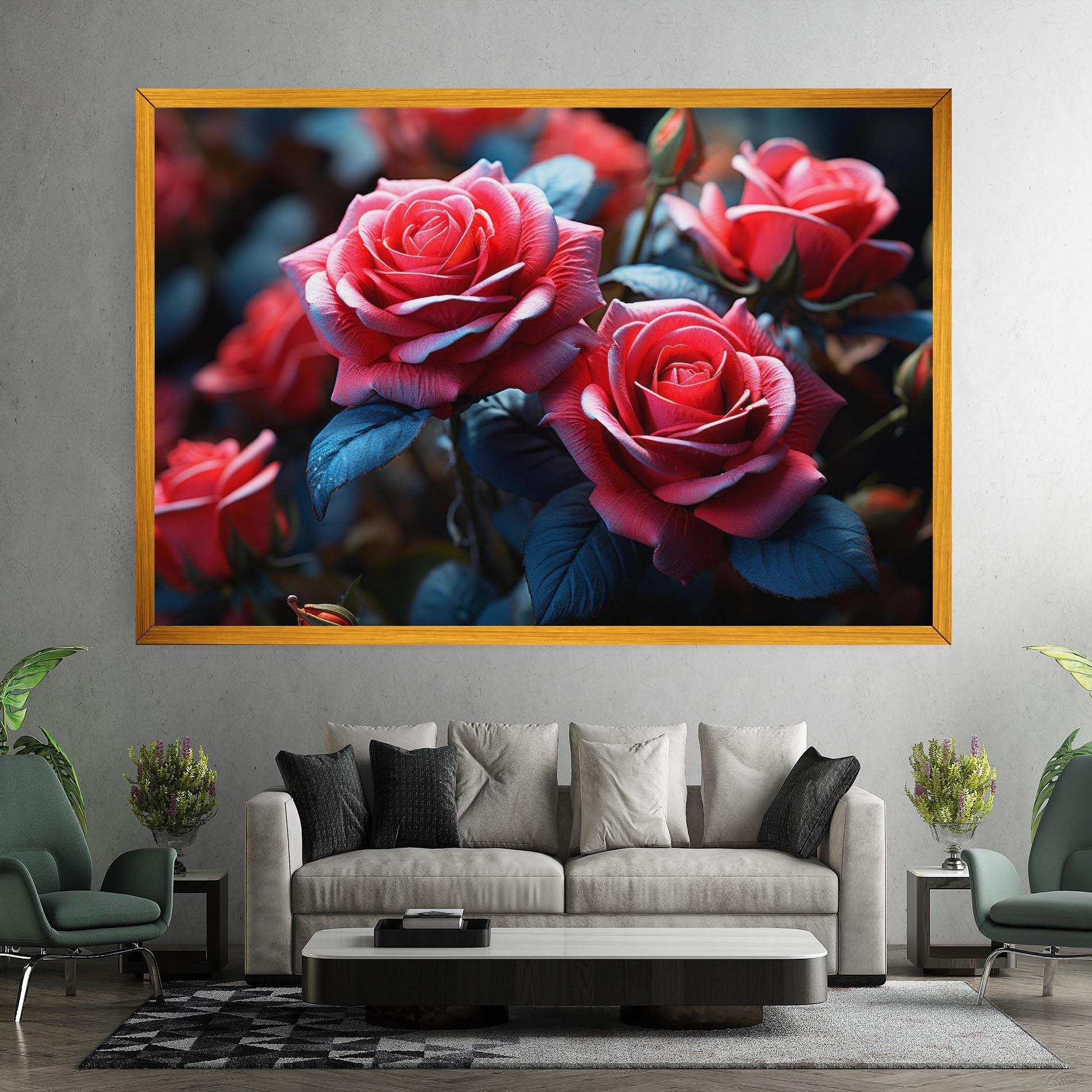 Tablou Canvas Dark Pink Rose mockup 7