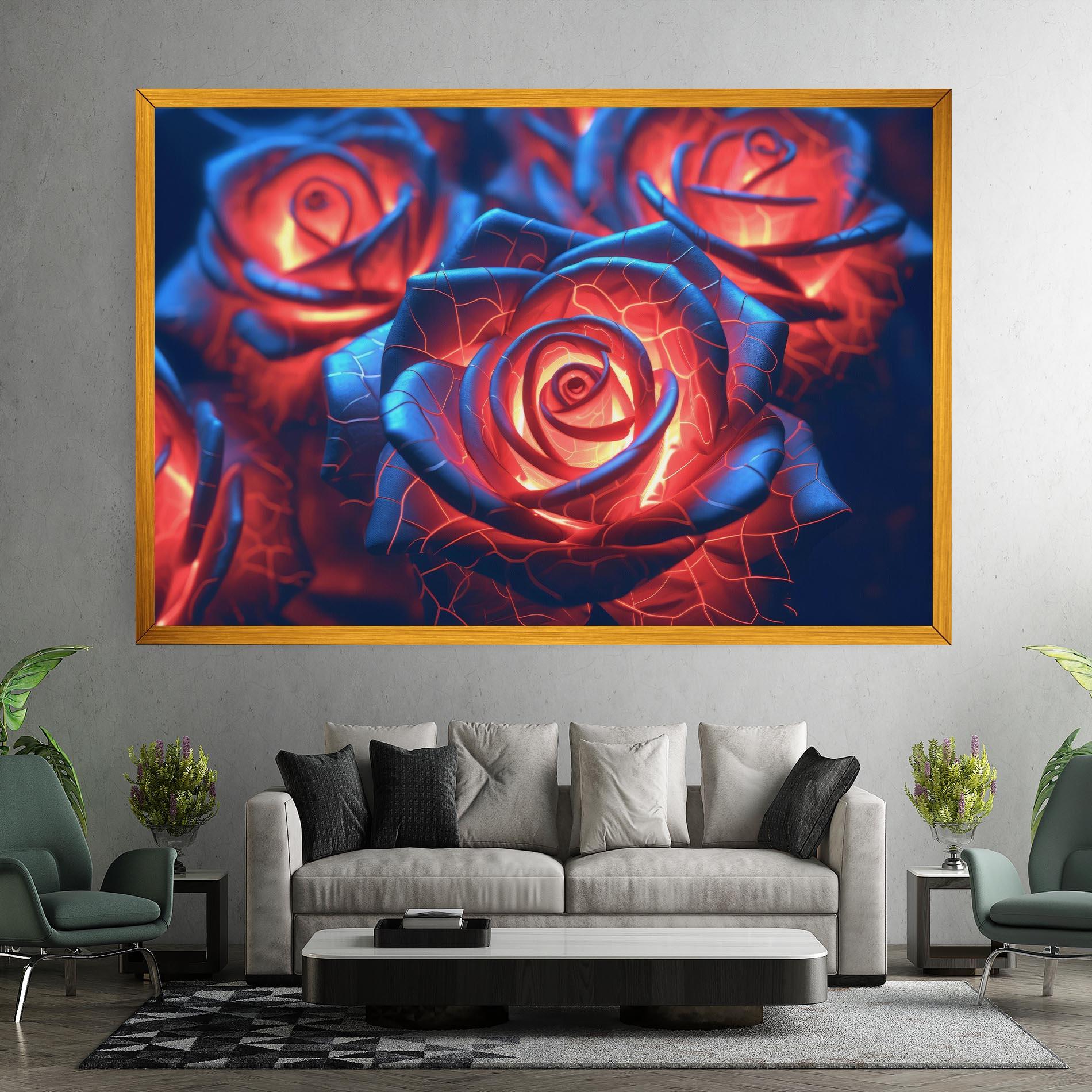 Tablou Canvas Glowing Roses mockup 7