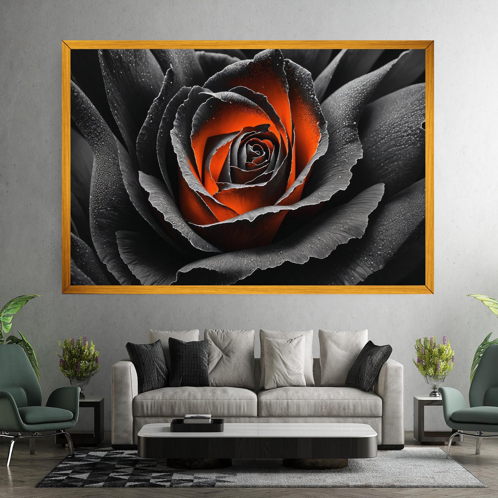 Grey Orange Rose mockup 7