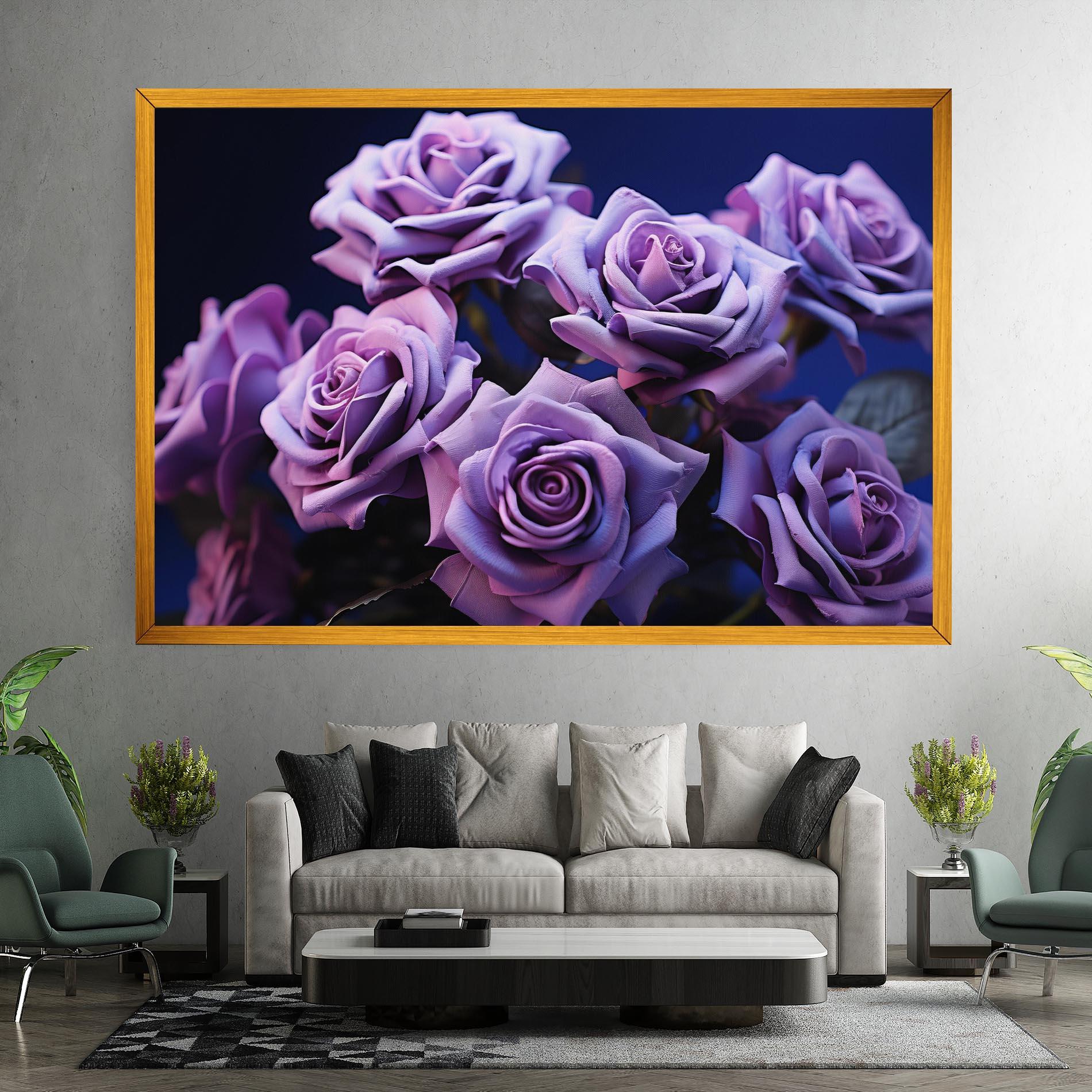 Tablou Canvas Pastel Purple Rose mockup 7