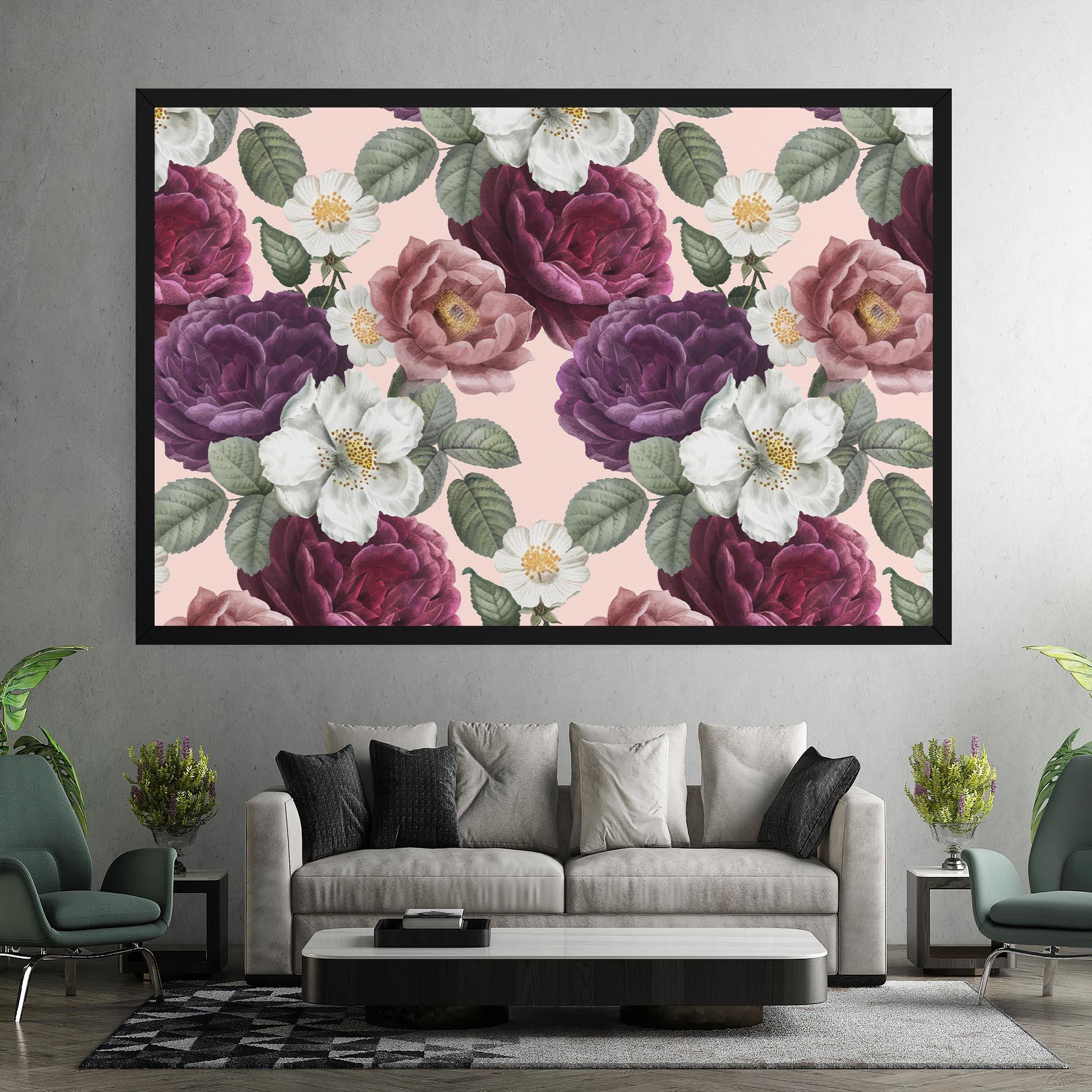 Tablou Canvas Amestec Flori mockup 7