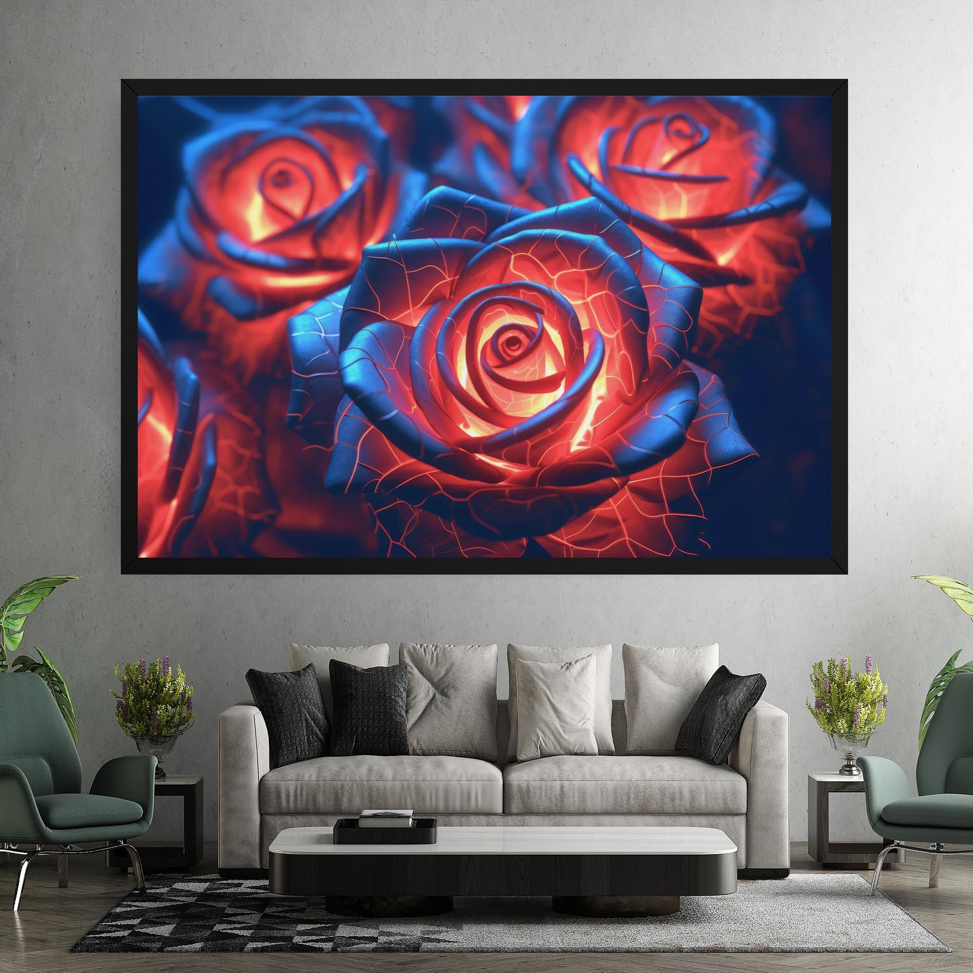 Tablou Canvas Glowing Roses mockup 7