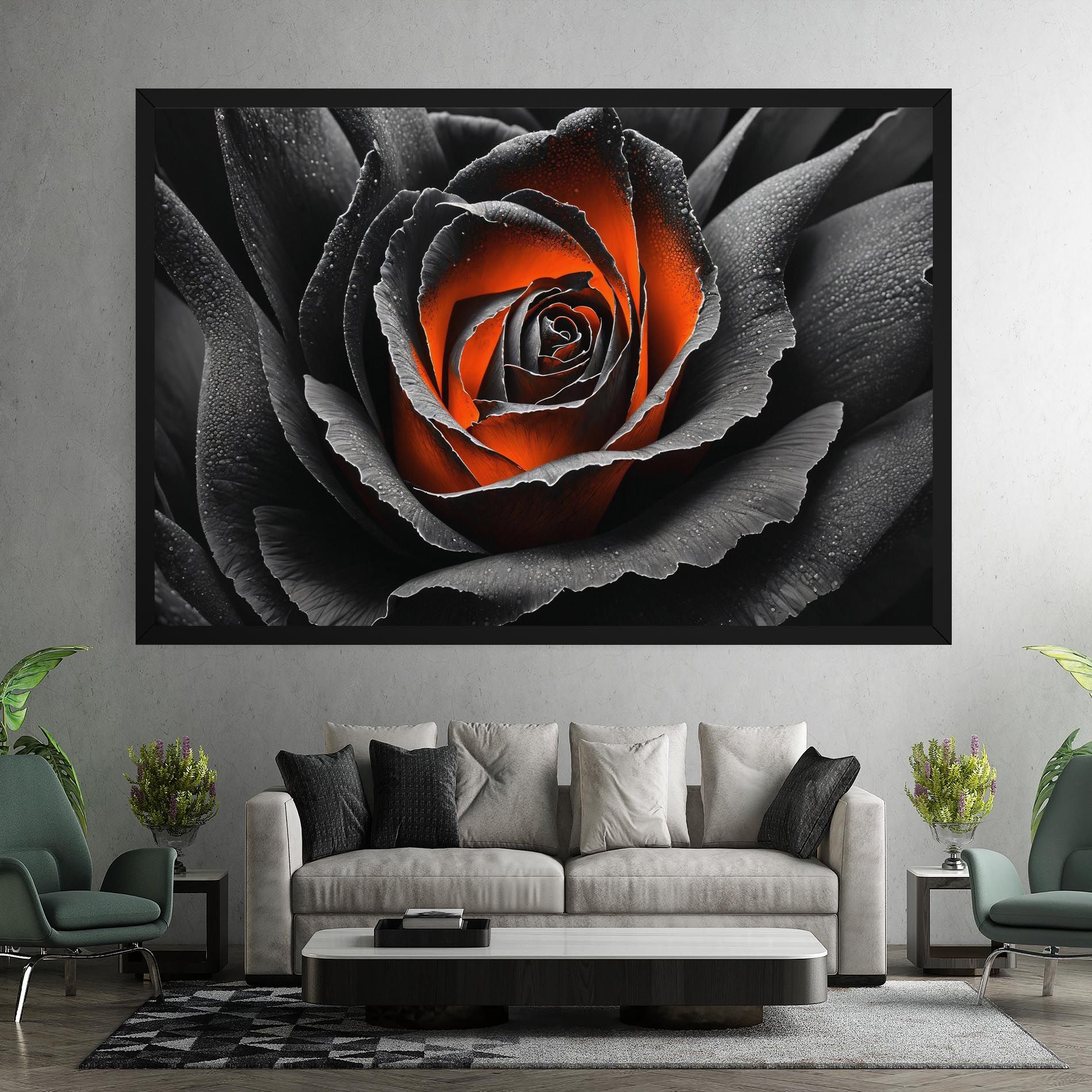 Grey Orange Rose mockup 7
