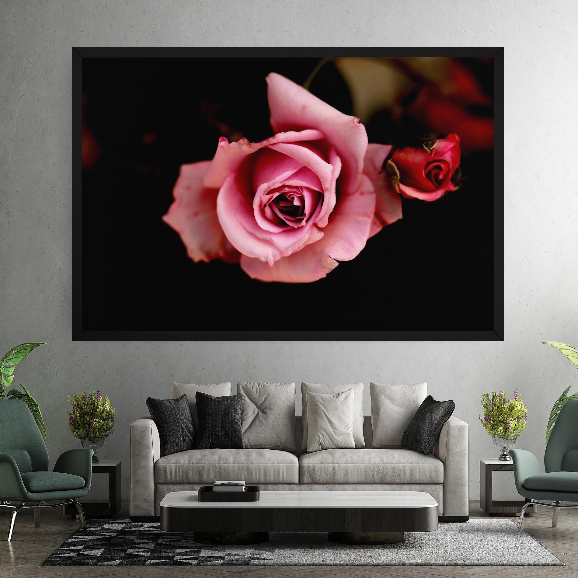 Tablou Canvas Opened Pink Rose mockup 7