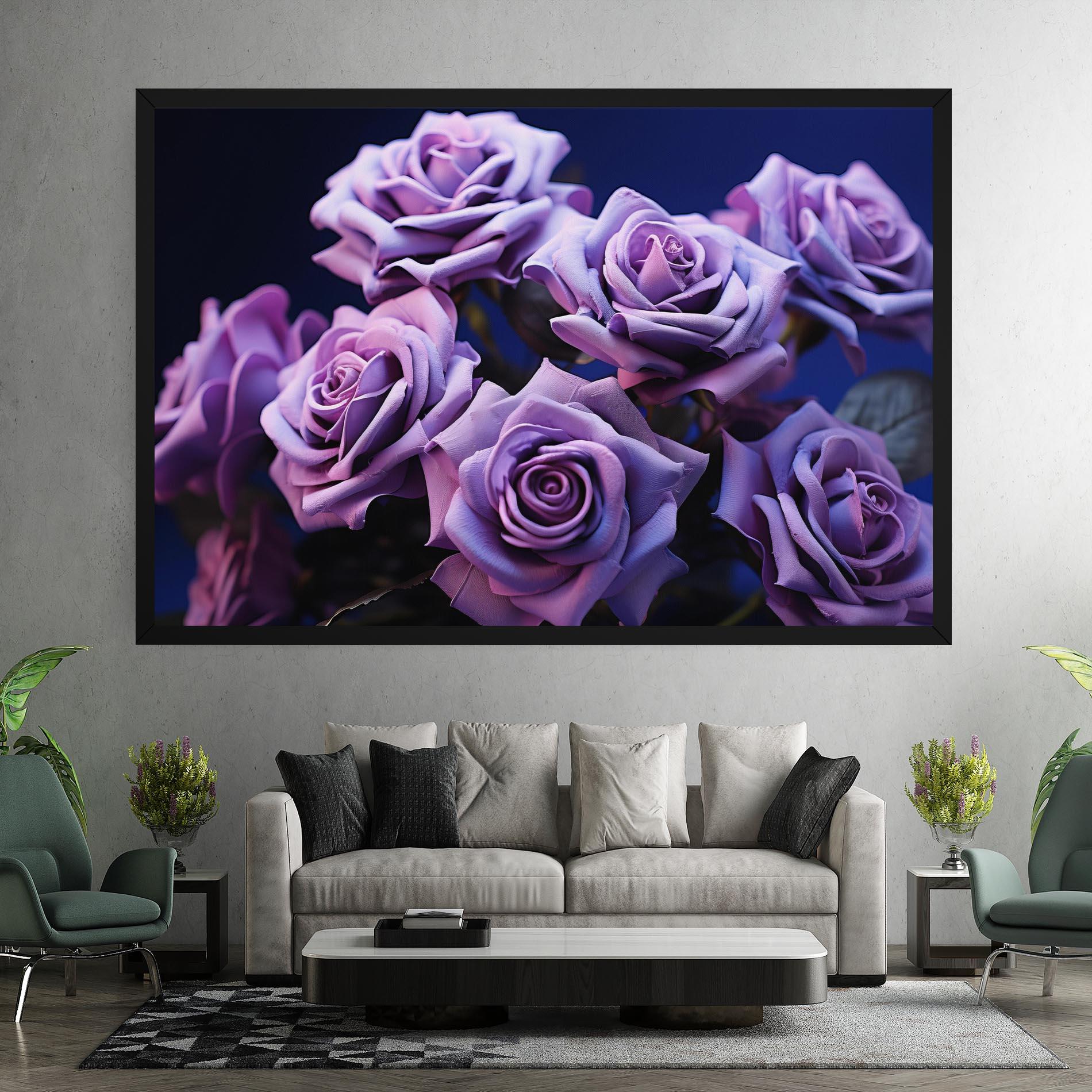Tablou Canvas Pastel Purple Rose mockup 7