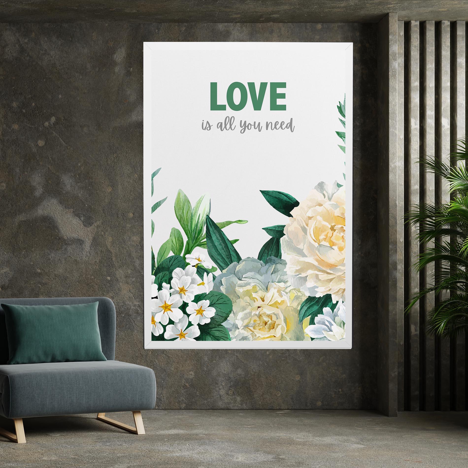 Tablou Canvas Green Rose Love mockup 7