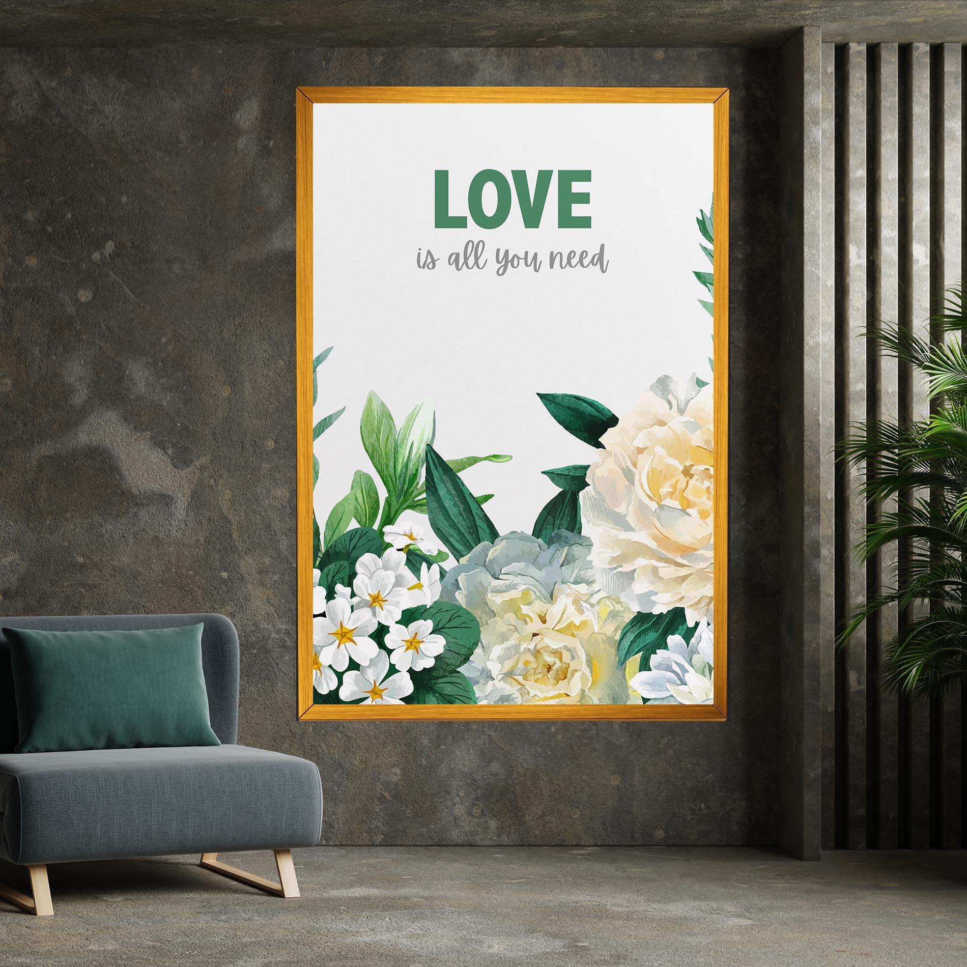 Tablou Canvas Green Rose Love mockup 7