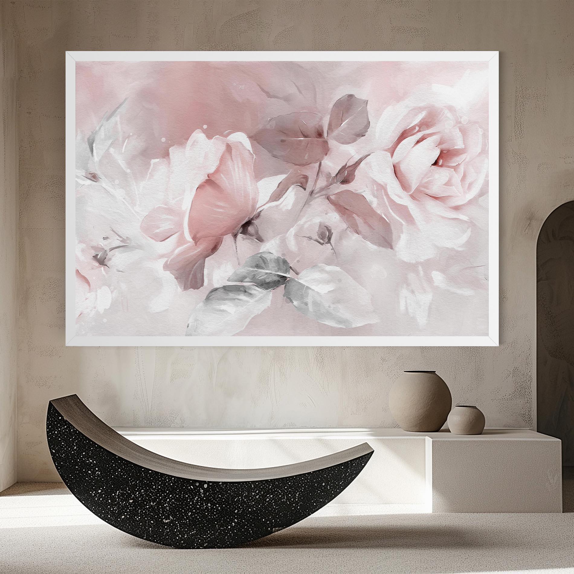 Tablou Canvas Abstract Pink Flowers mockup 8