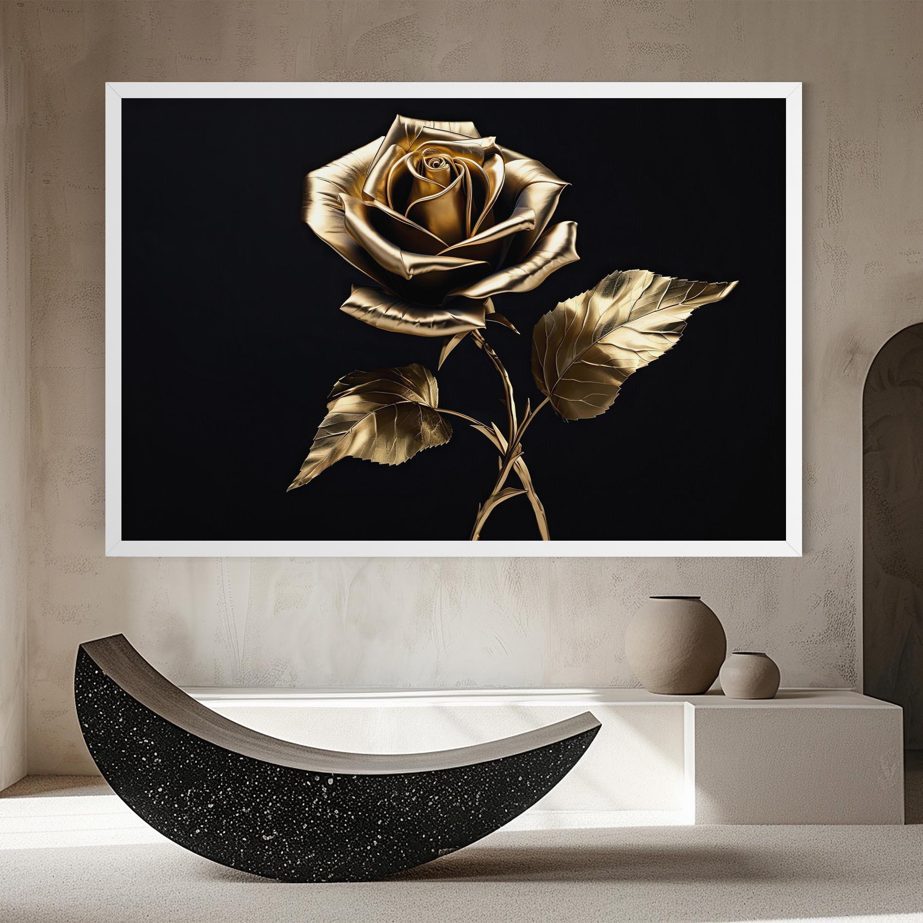 Tablou Canvas Beautiful Golden Rose mockup 8