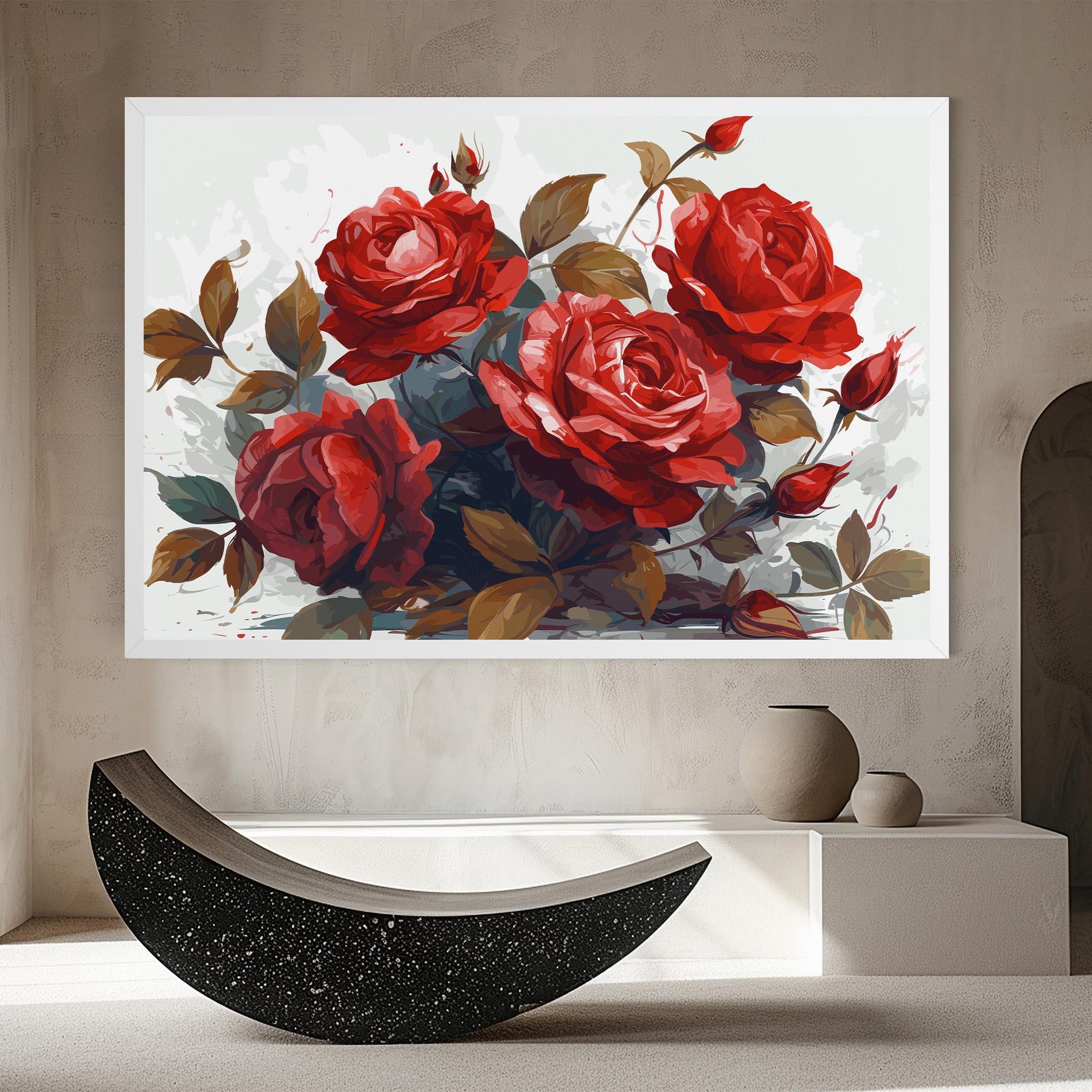 Tablou Canvas Beautiful Red Roses mockup 8