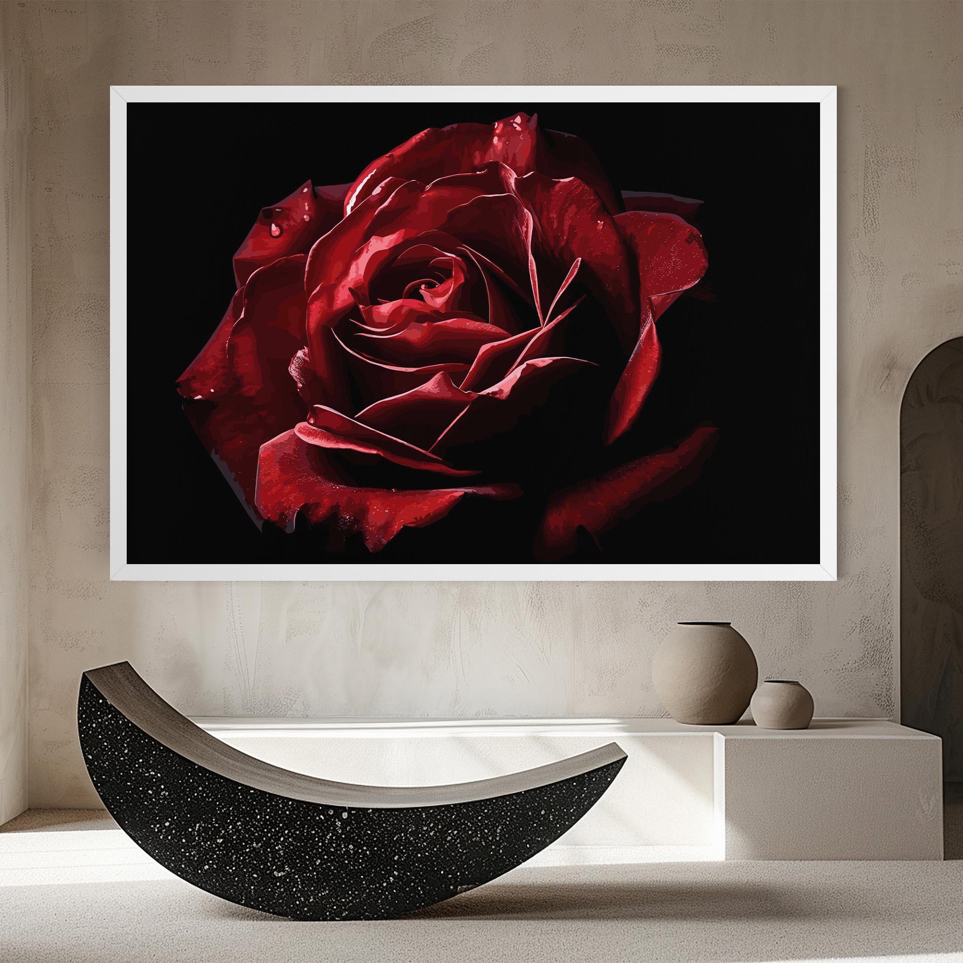 Tablou Canvas Big Red Rose mockup 8