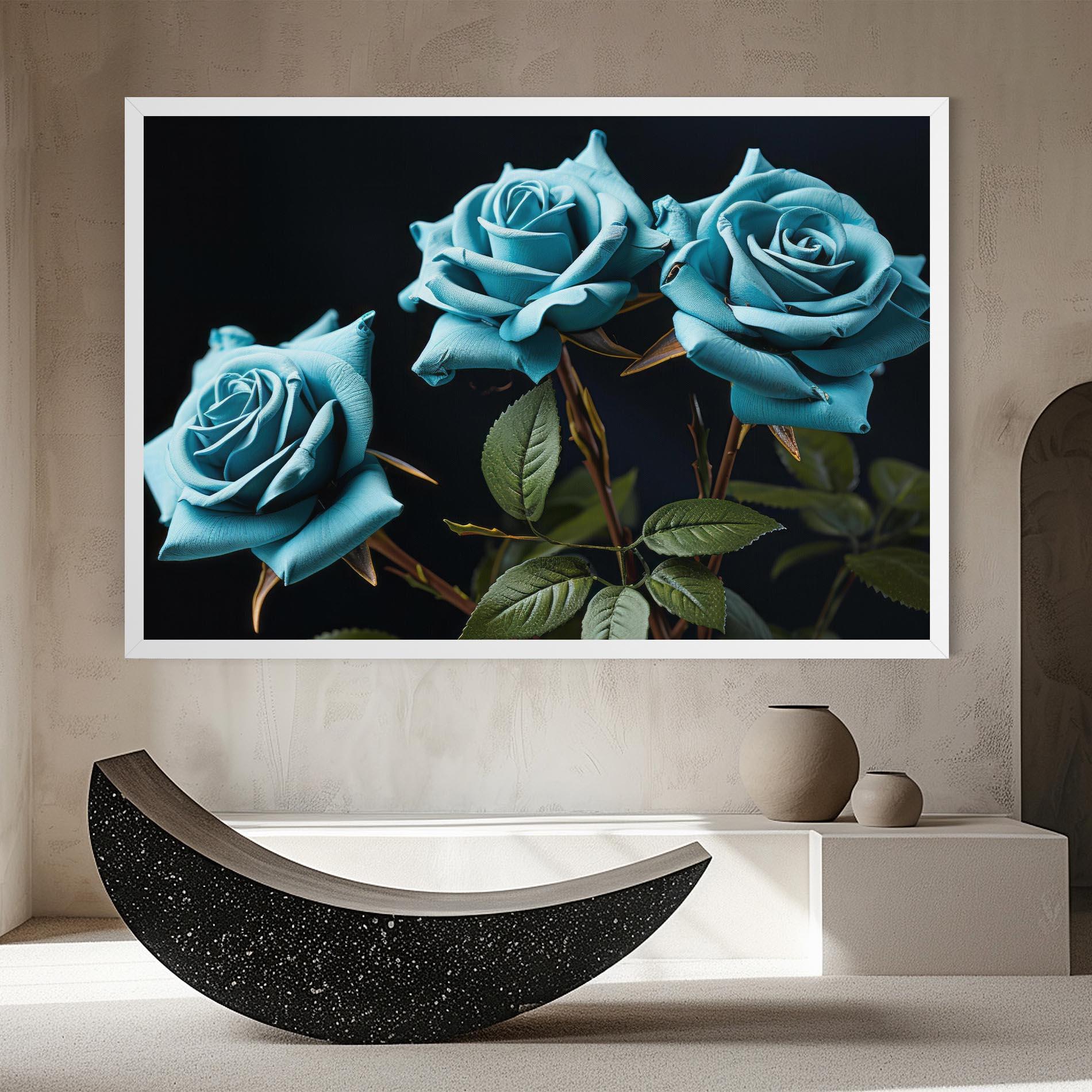 Tablou Canvas Blue Roses mockup 8