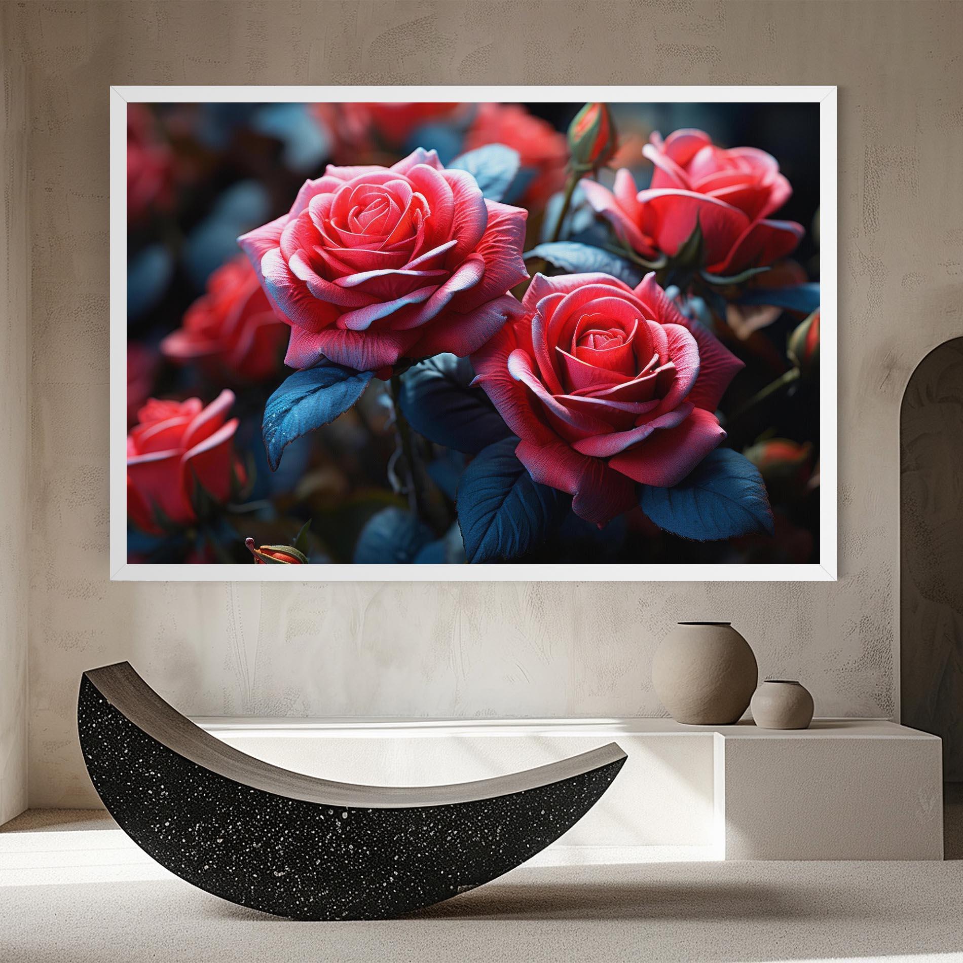 Tablou Canvas Dark Pink Rose mockup 8