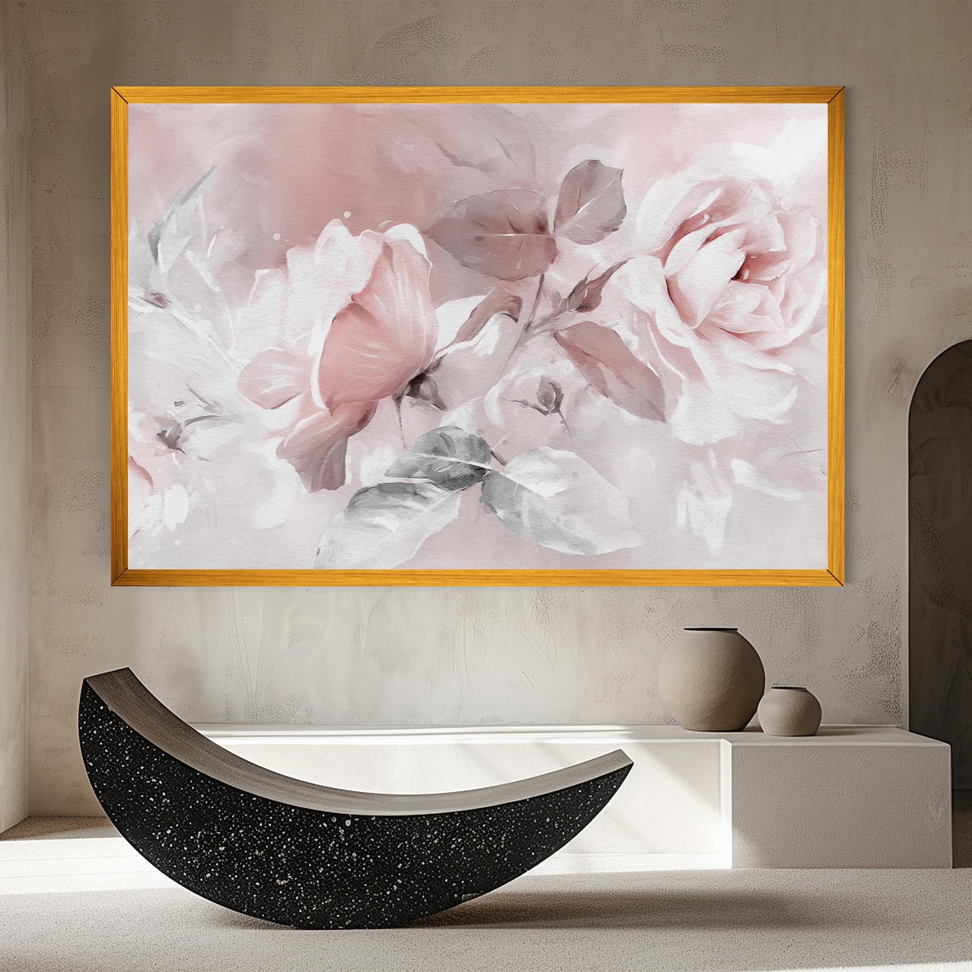 Tablou Canvas Abstract Pink Flowers mockup 8