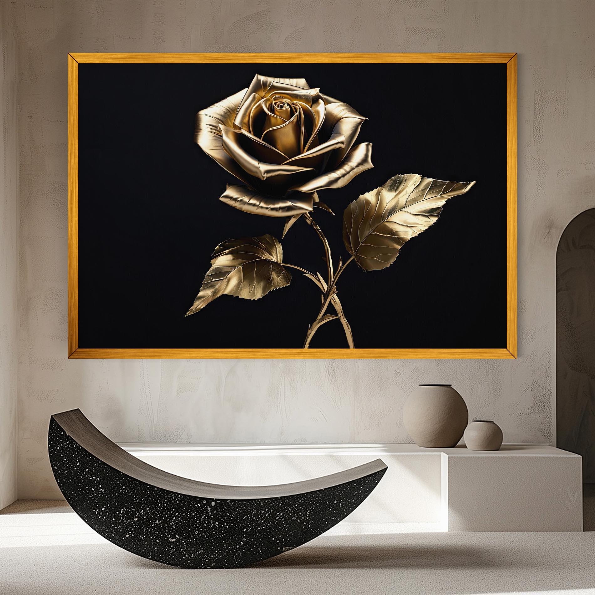 Tablou Canvas Beautiful Golden Rose mockup 8