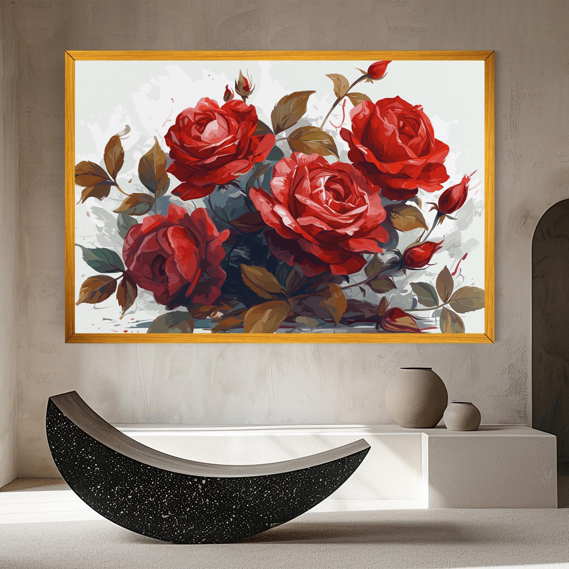 Tablou Canvas Beautiful Red Roses mockup 8