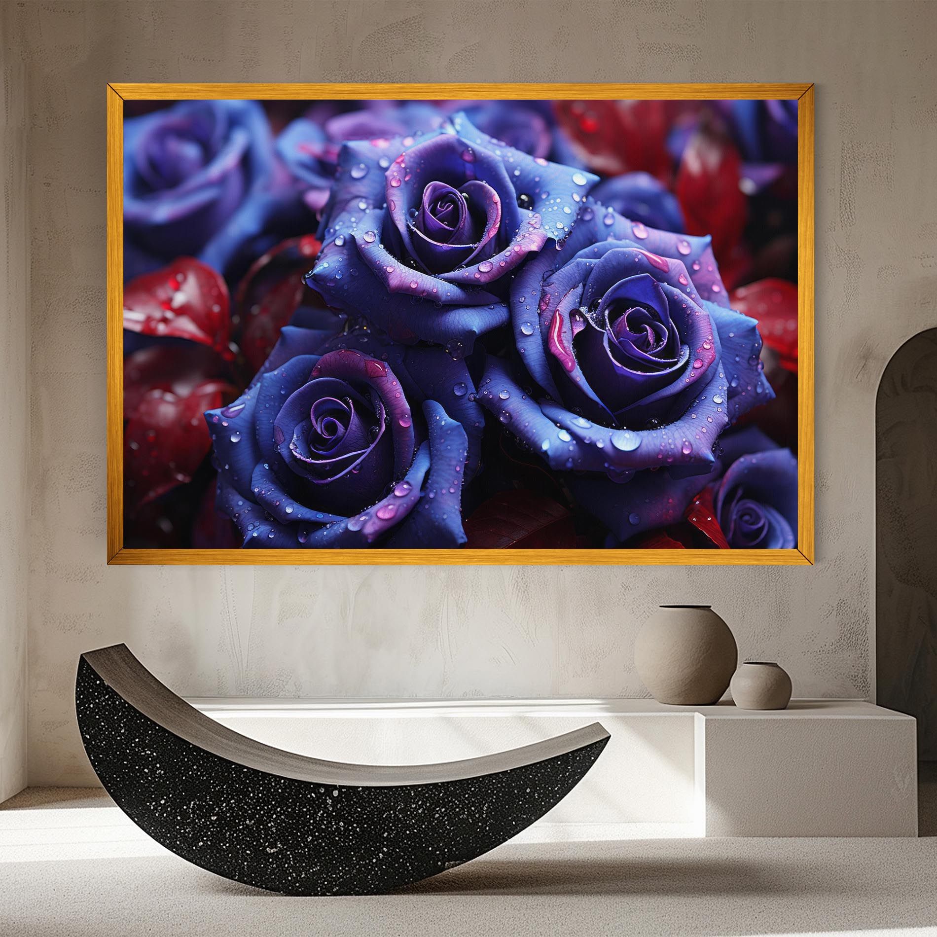 Blue Purple Rose mockup 8