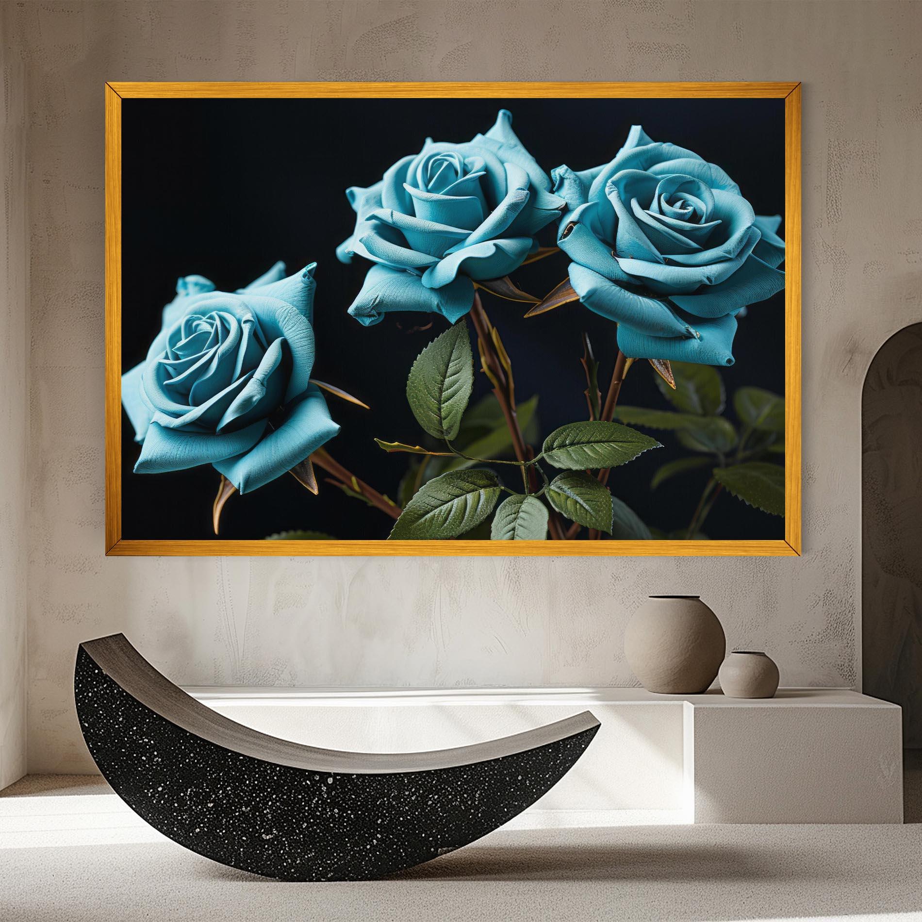 Tablou Canvas Blue Roses mockup 8