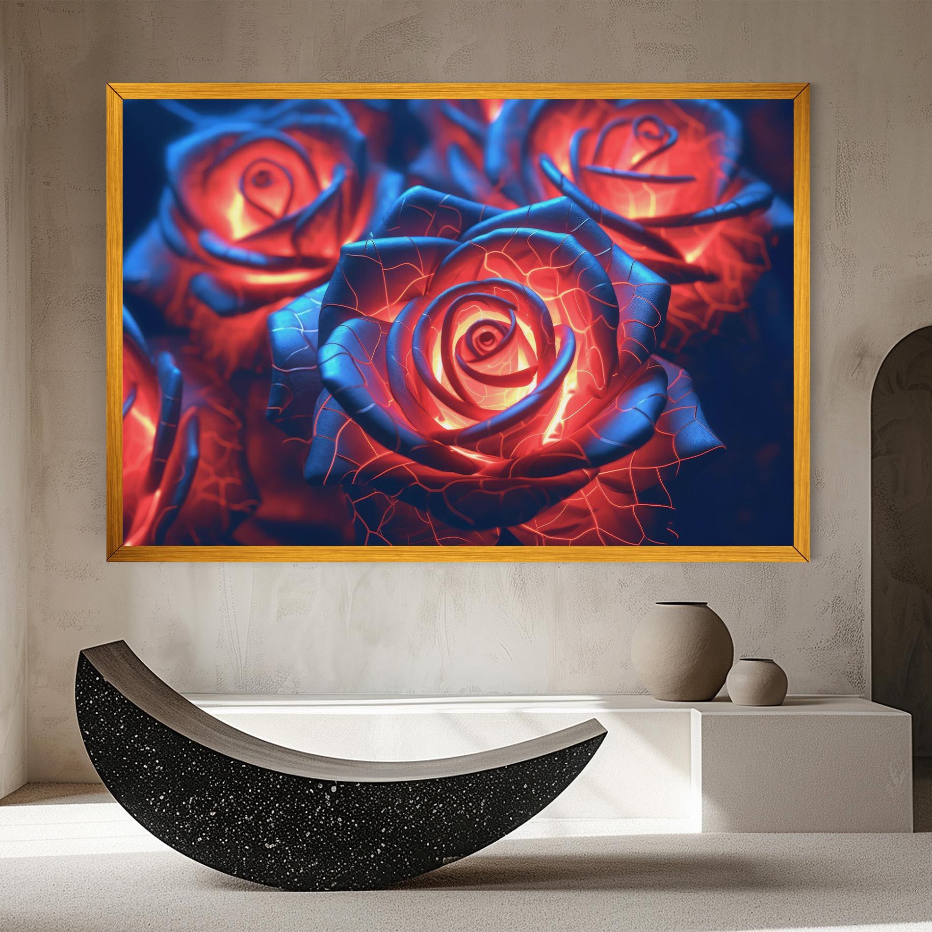 Tablou Canvas Glowing Roses mockup 8