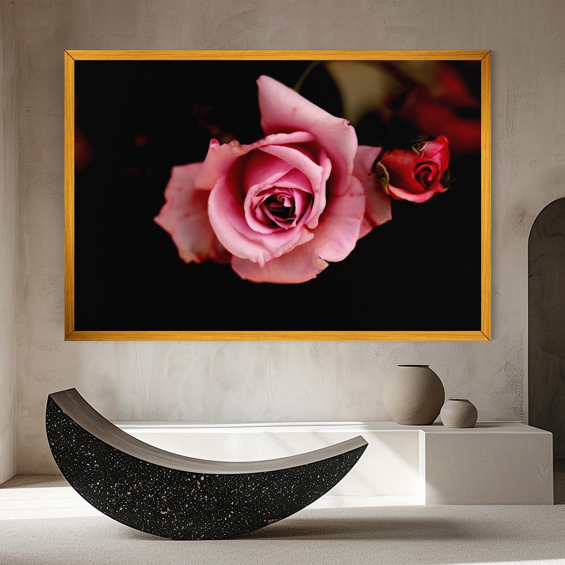 Tablou Canvas Opened Pink Rose mockup 8