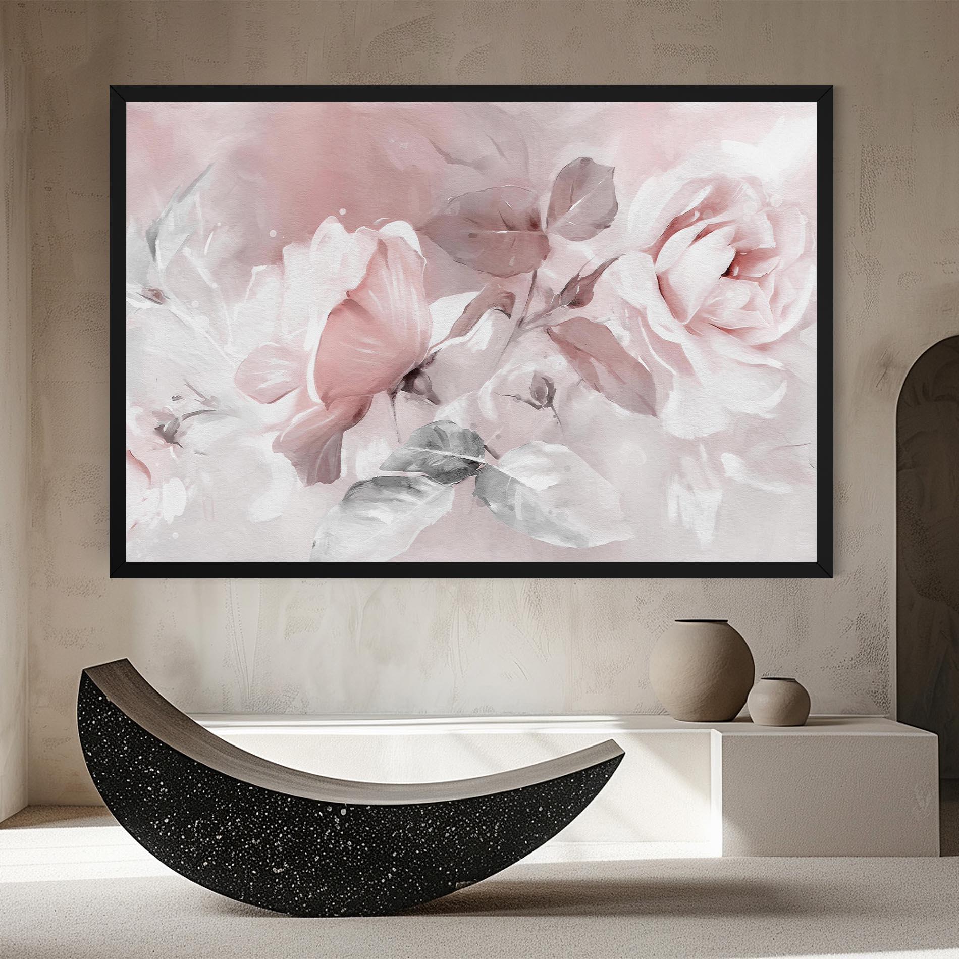Tablou Canvas Abstract Pink Flowers mockup 8