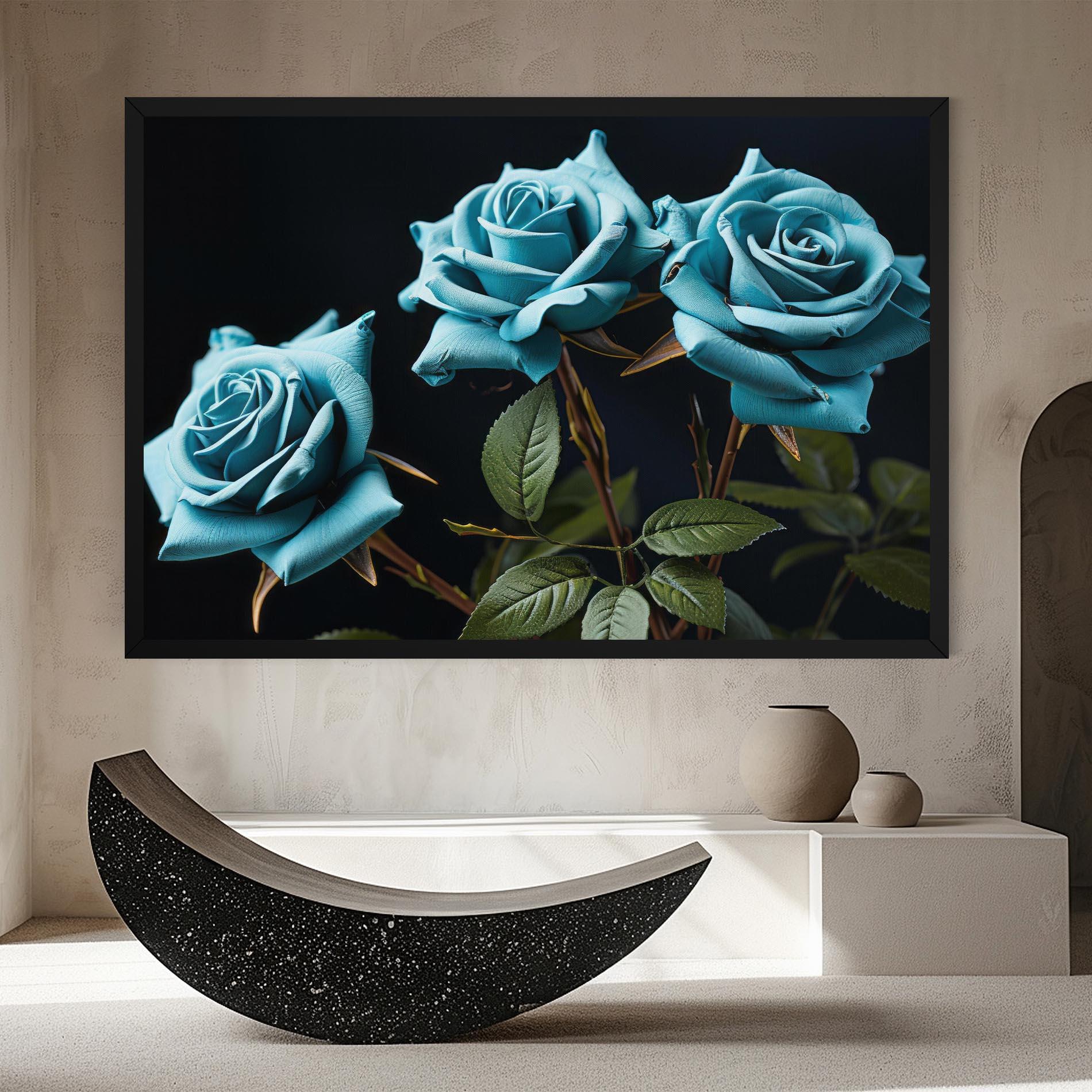 Tablou Canvas Blue Roses mockup 8