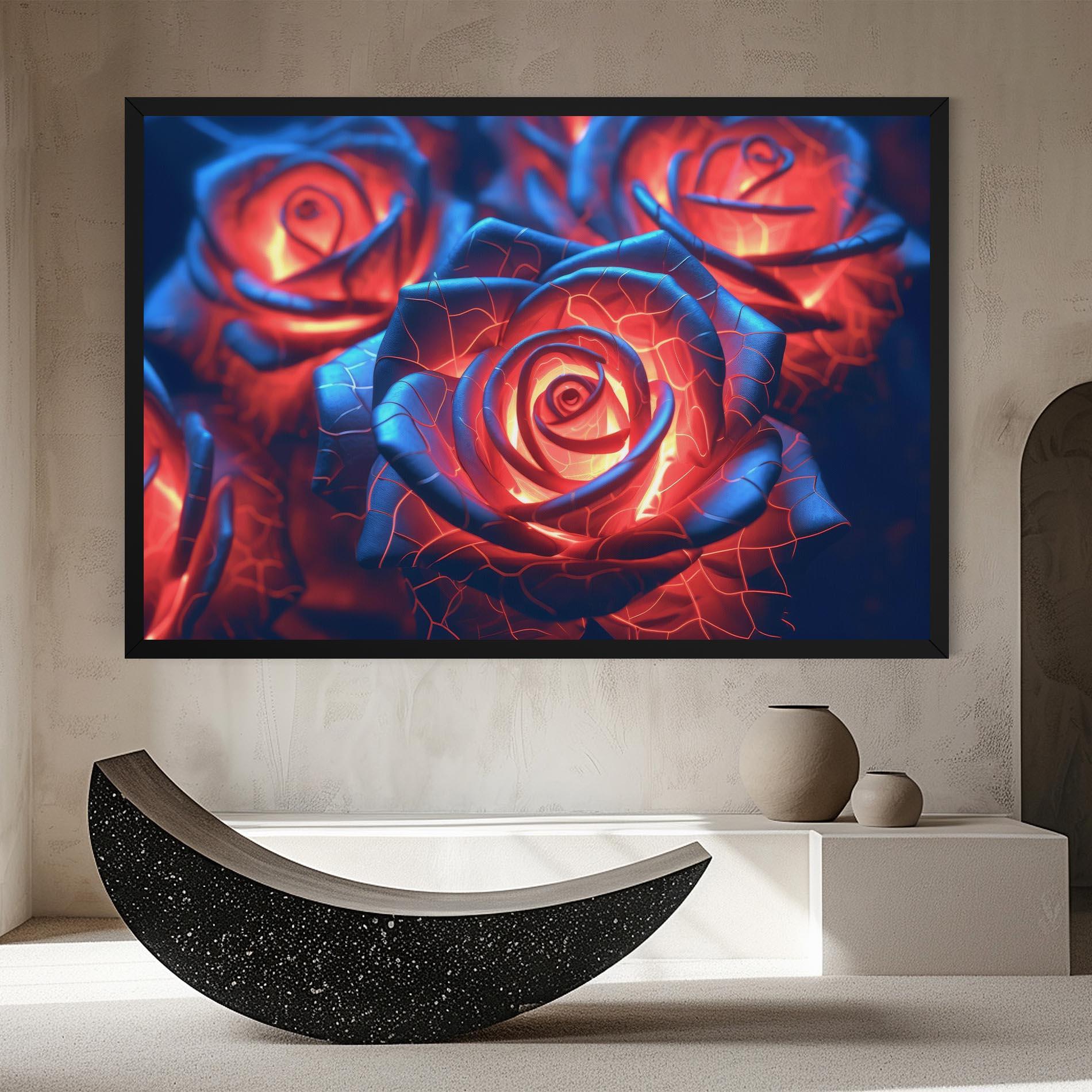 Tablou Canvas Glowing Roses mockup 8
