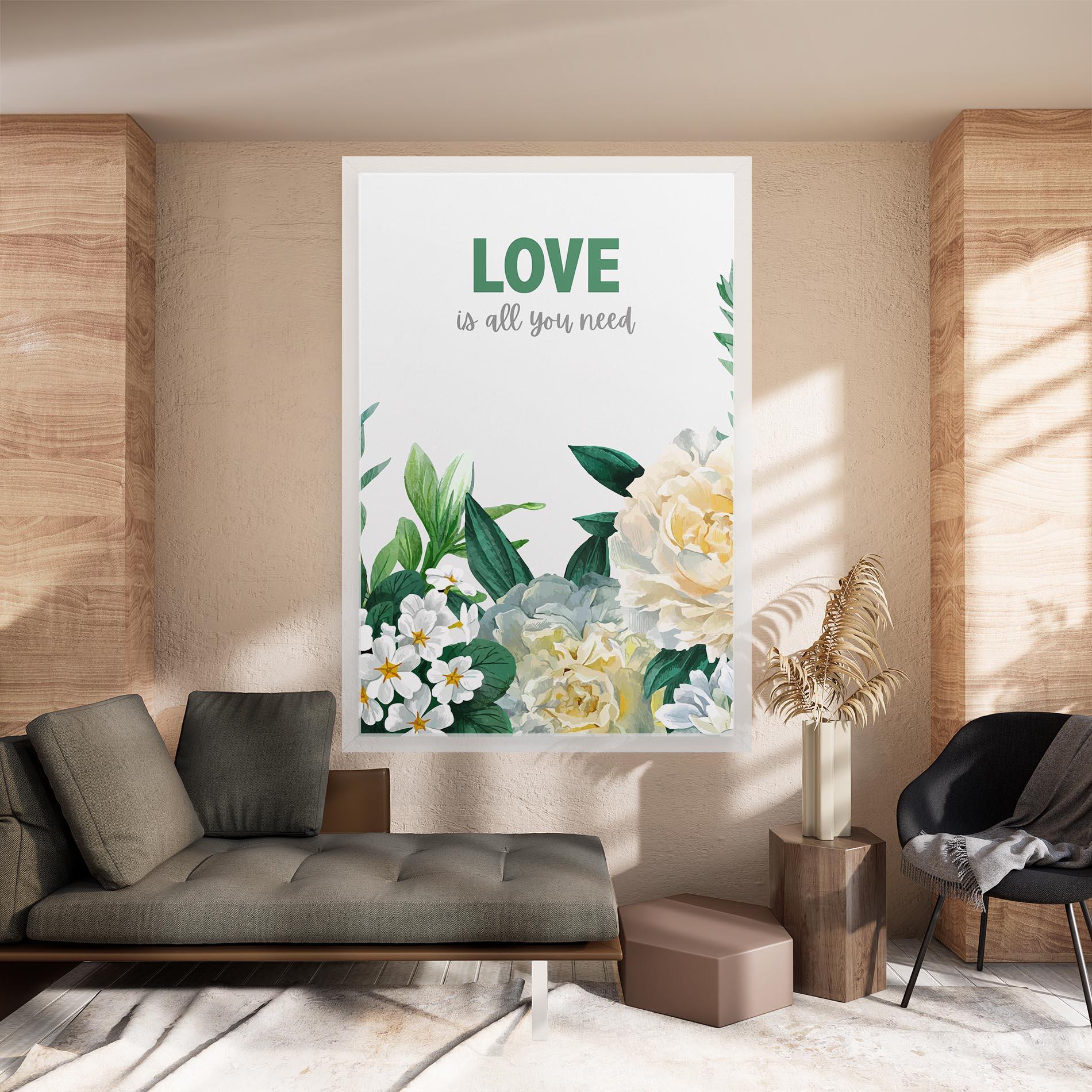 Tablou Canvas Green Rose Love mockup 8