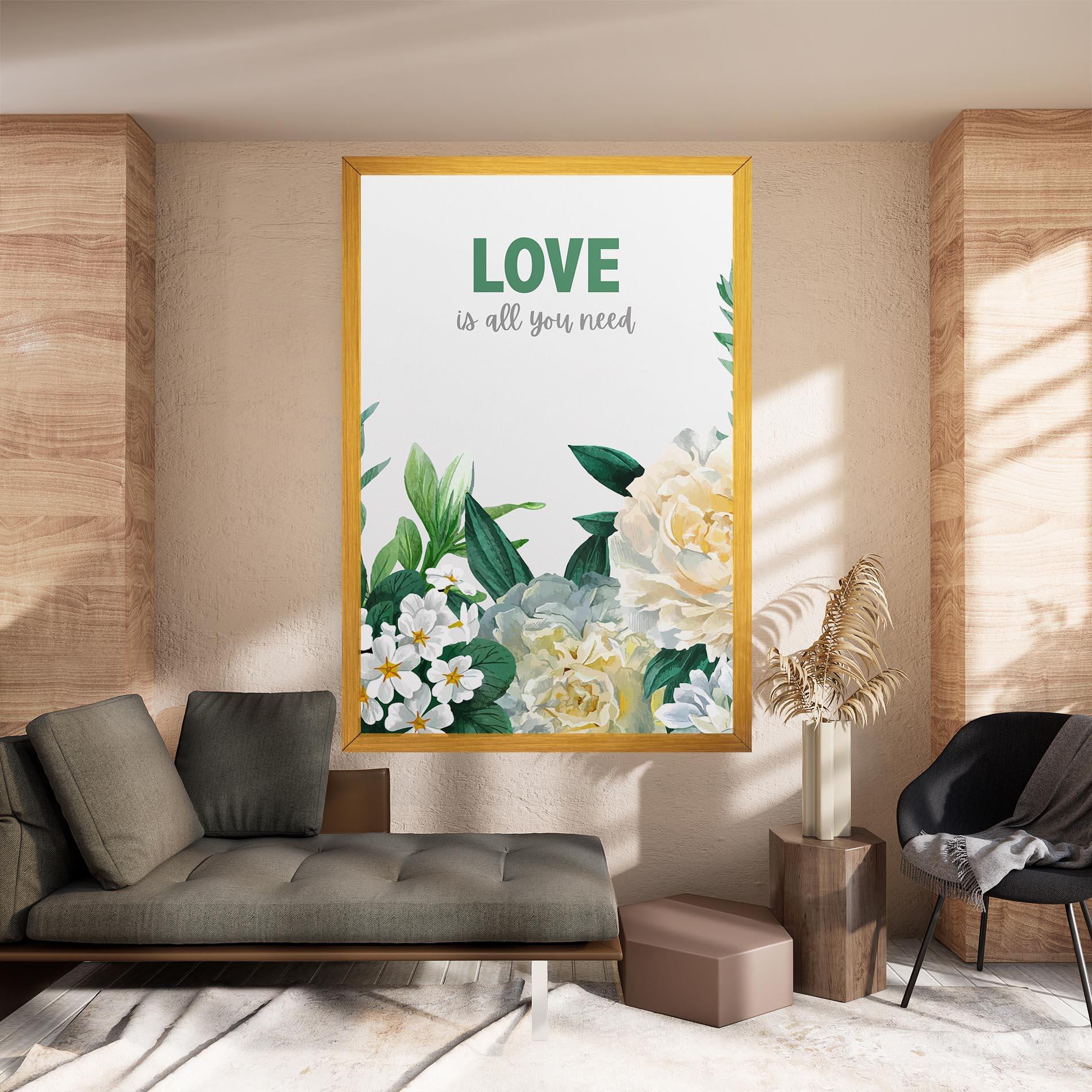 Tablou Canvas Green Rose Love mockup 8